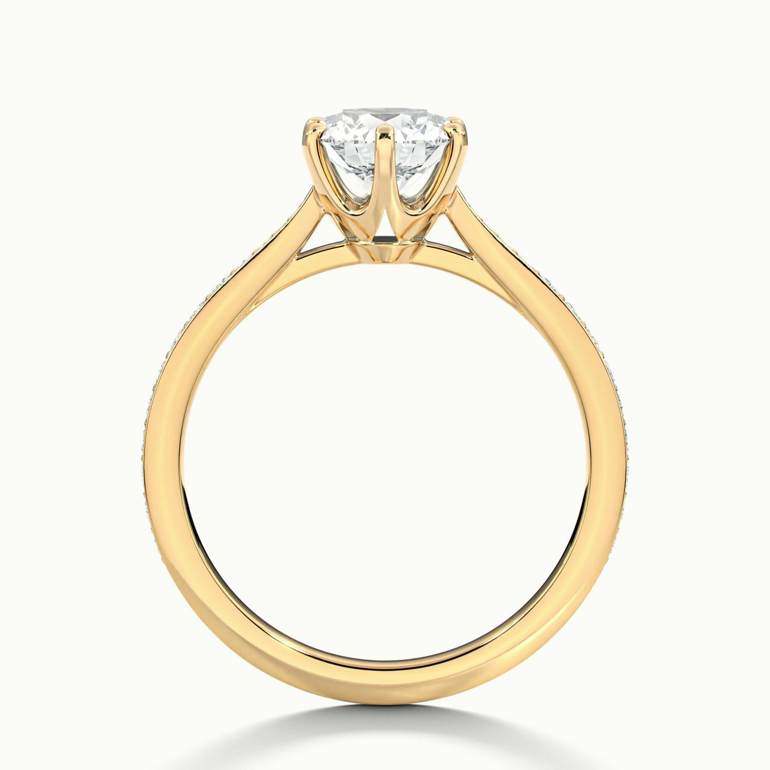 Round Beaumont Pavé Engagement Ring