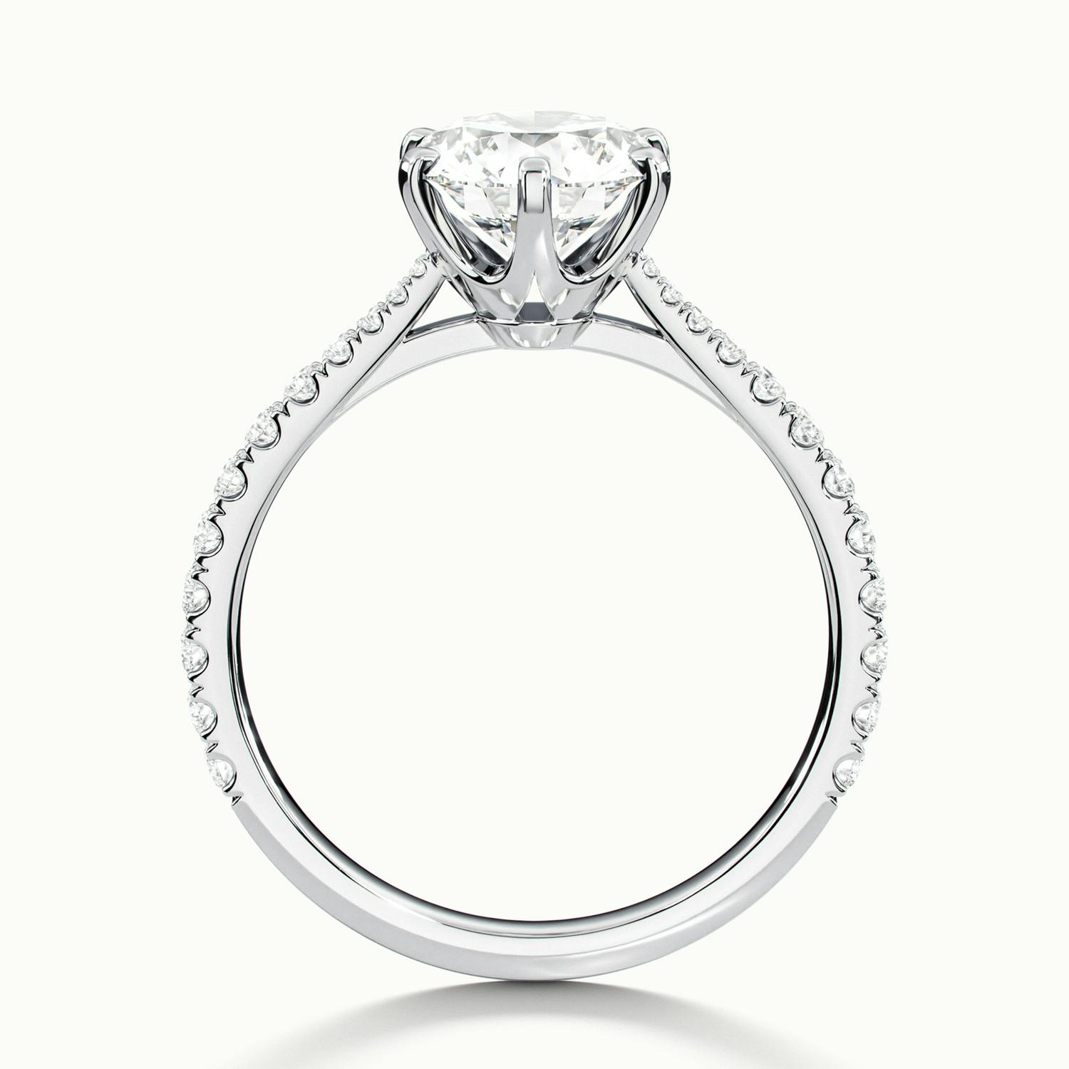 Round Beaumont Scallop Engagement Ring.