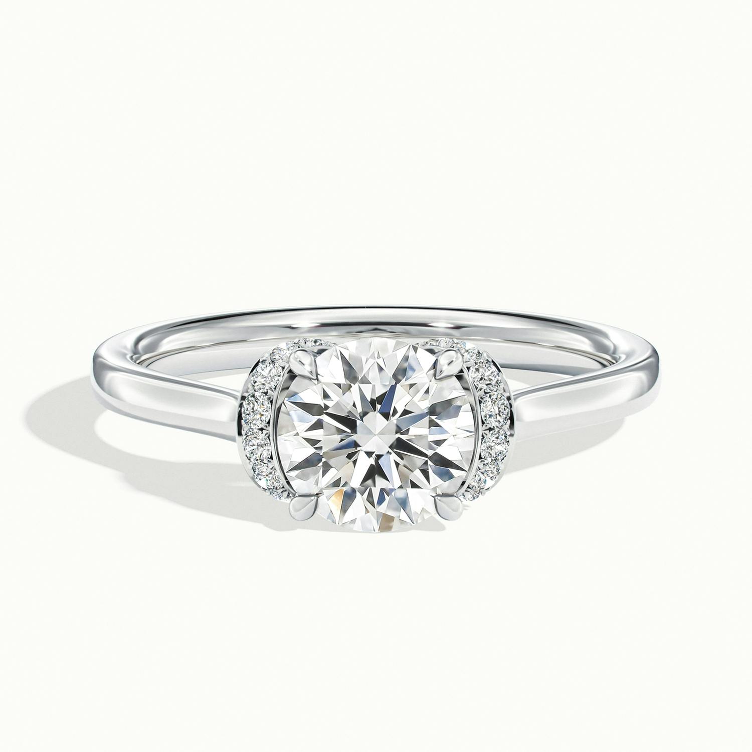 Round Garland Pavé Engagement Ring