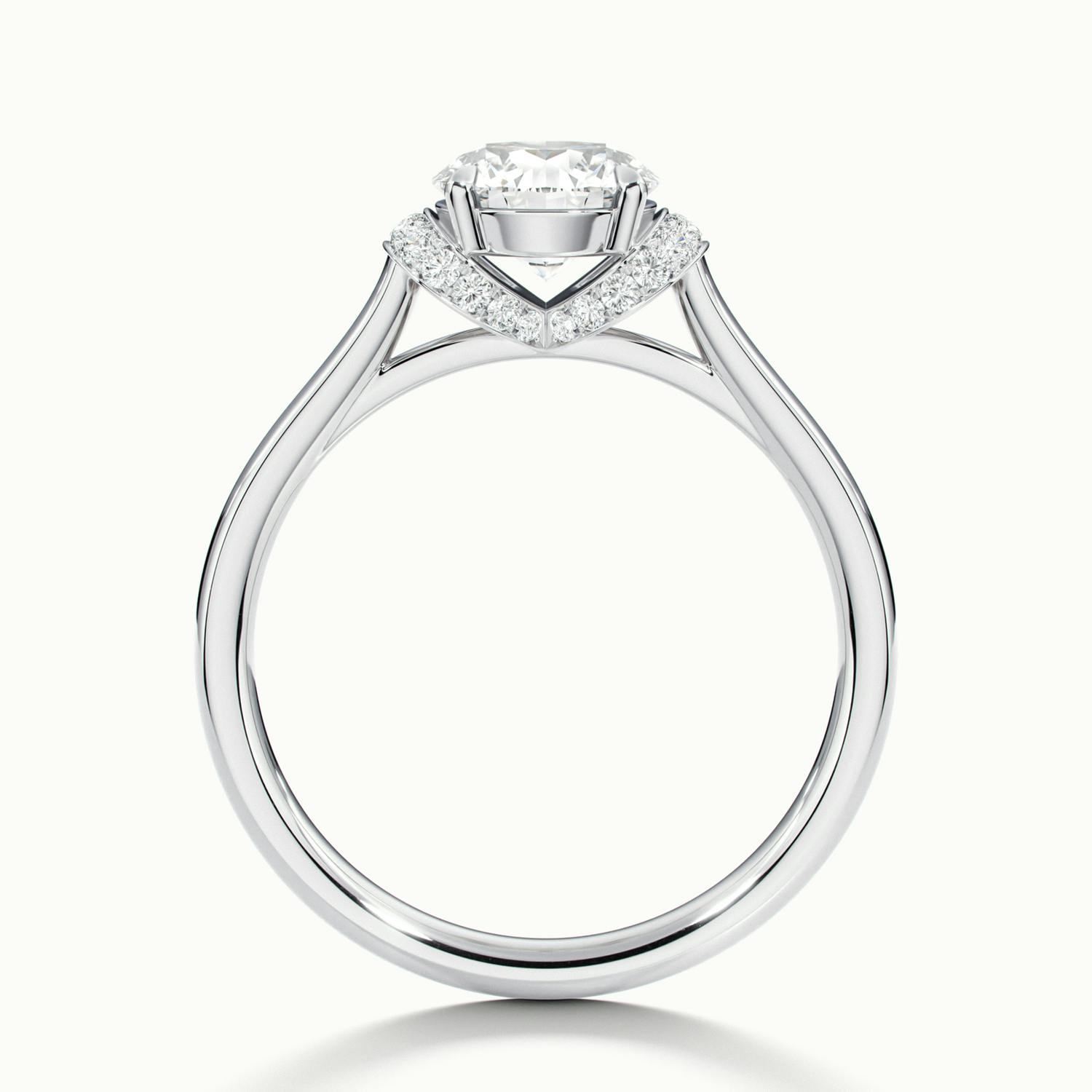 Round Garland Pavé Engagement Ring