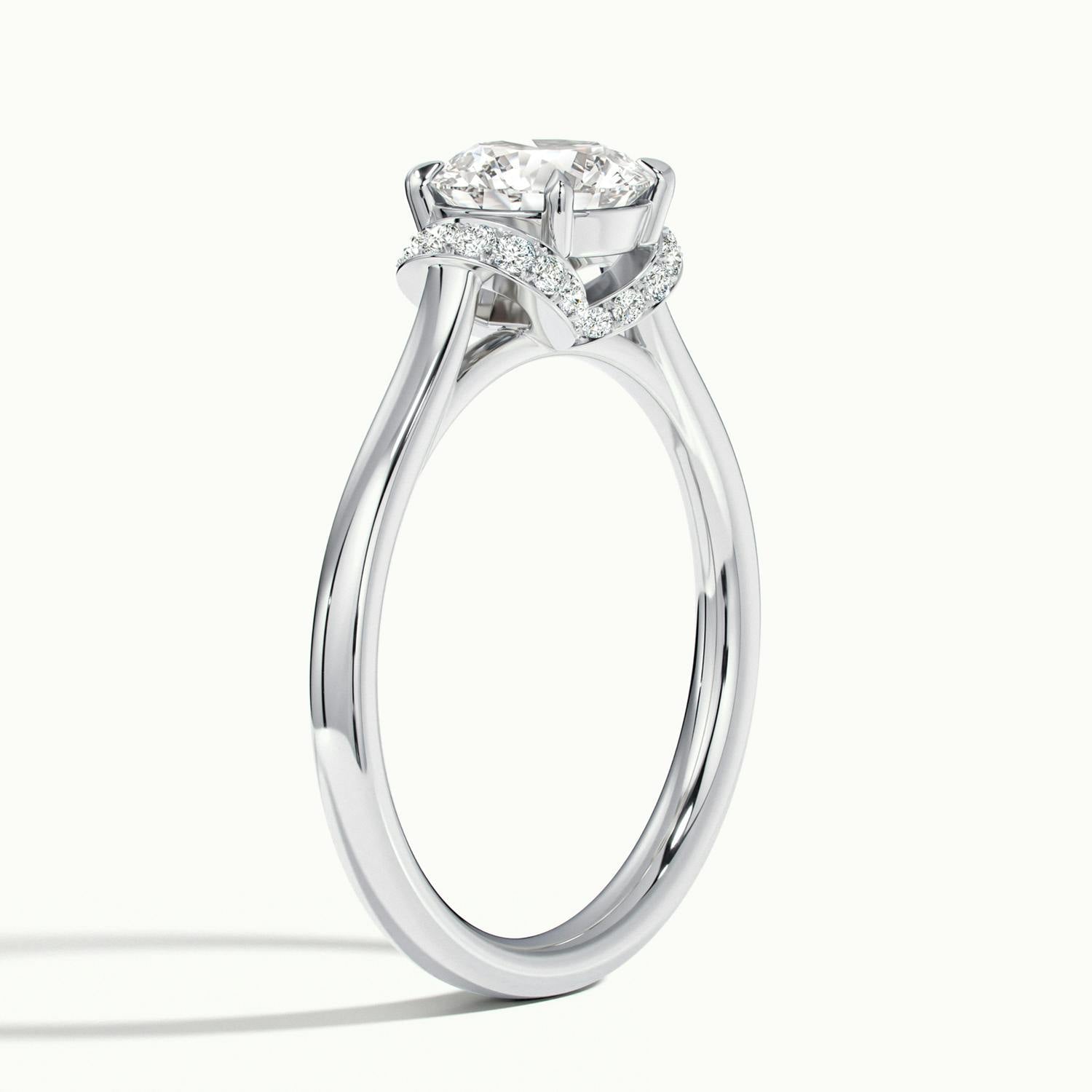 Round Garland Pavé Engagement Ring