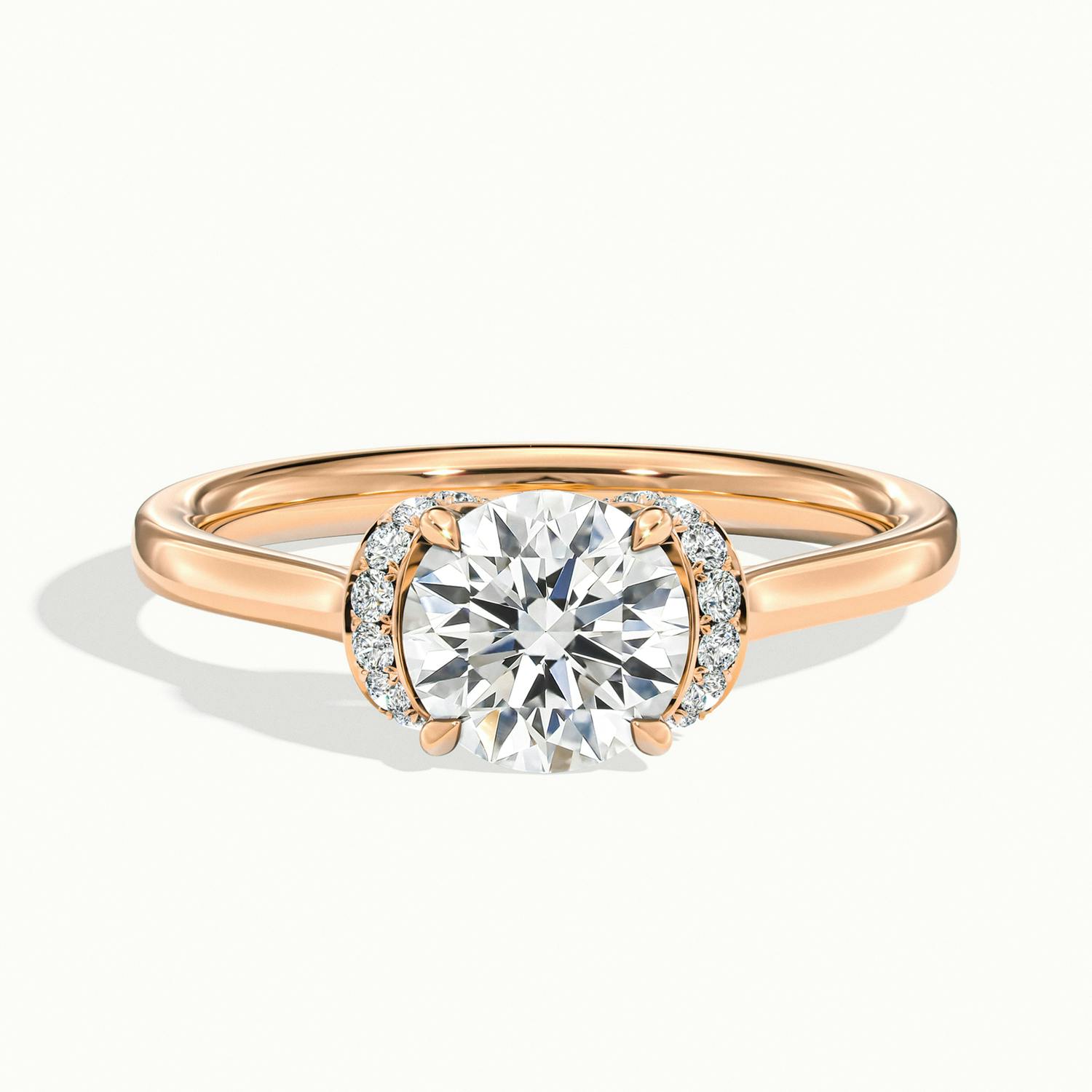 Round Garland Pavé Engagement Ring