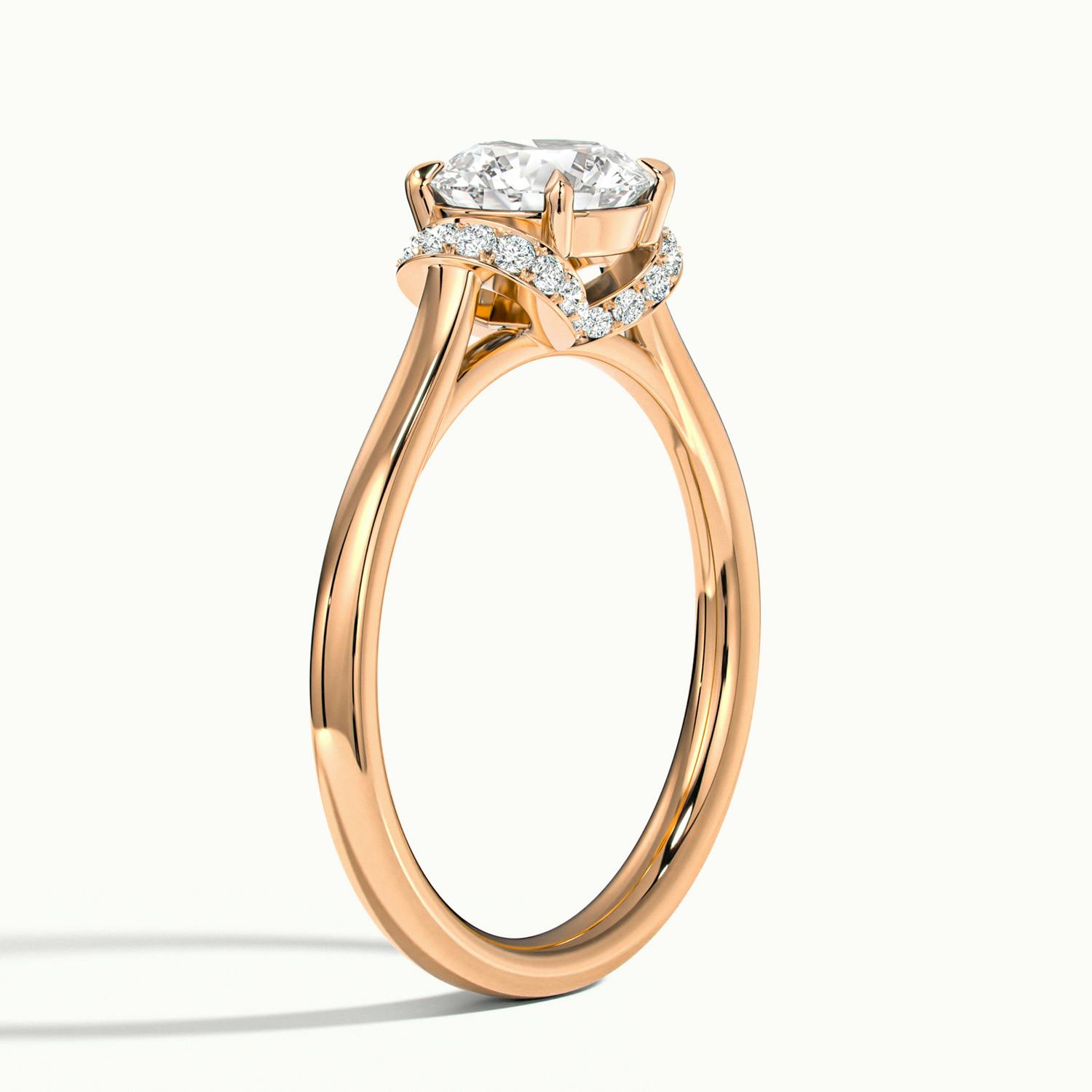 Round Garland Pavé Engagement Ring