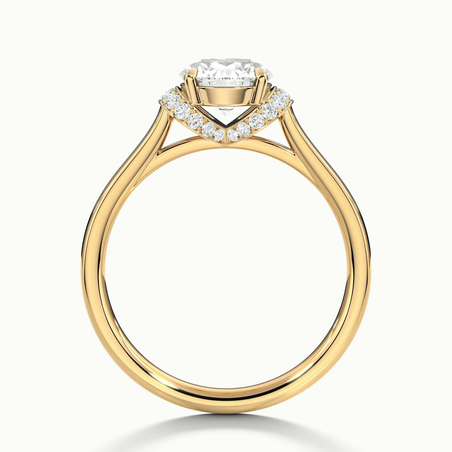 Round Garland Pavé Engagement Ring