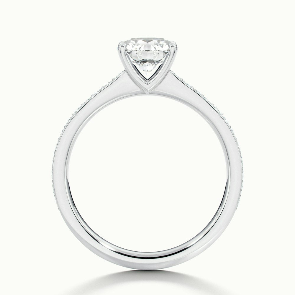 Harlow Pavé Round Engagement Ring.