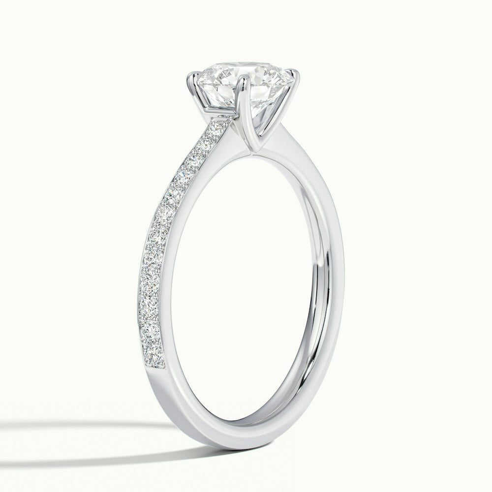 Harlow Pavé Round Engagement Ring.