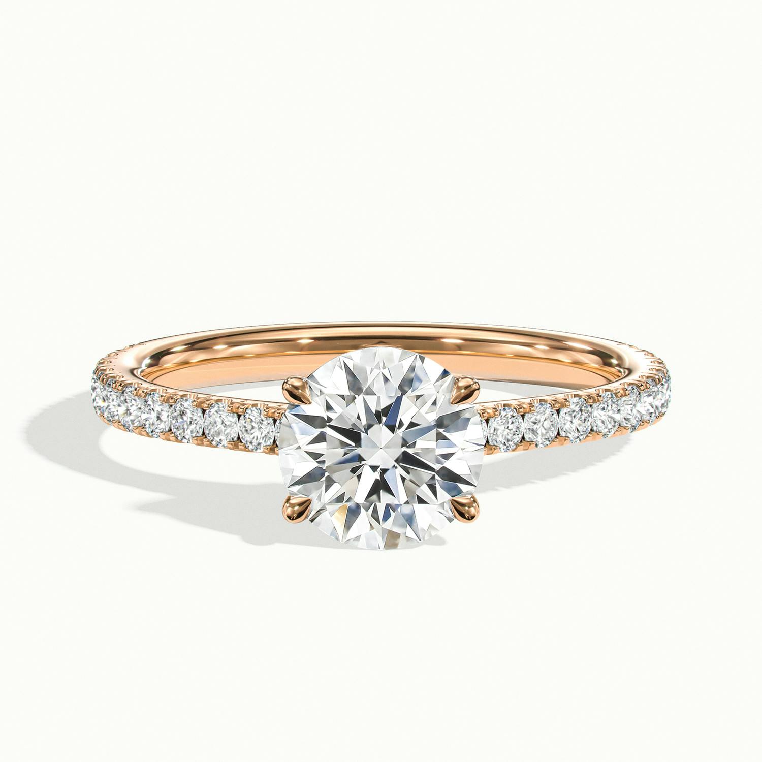 Harlow Scallop Round Engagement Ring.