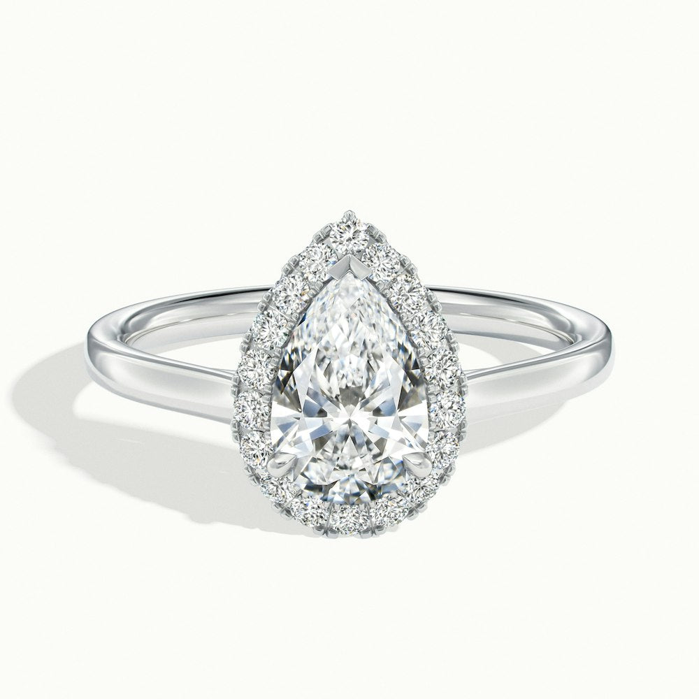 Pear Oberon Plain Engagement Ring.