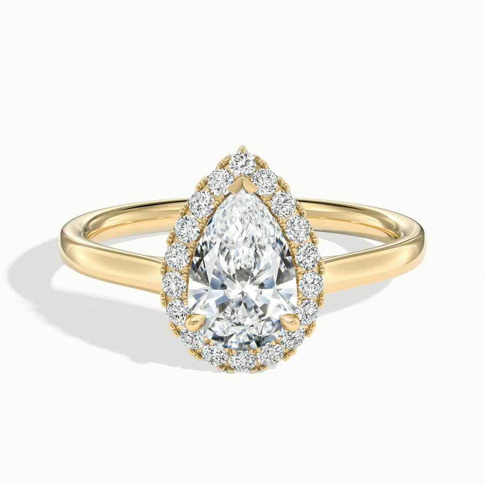 Pear Oberon Plain Engagement Ring.