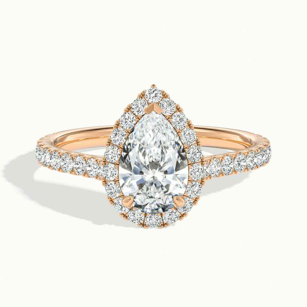 Pear Classic Oberon Scallop Engagement Ring.