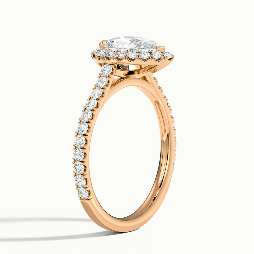 Pear Classic Oberon Scallop Engagement Ring.