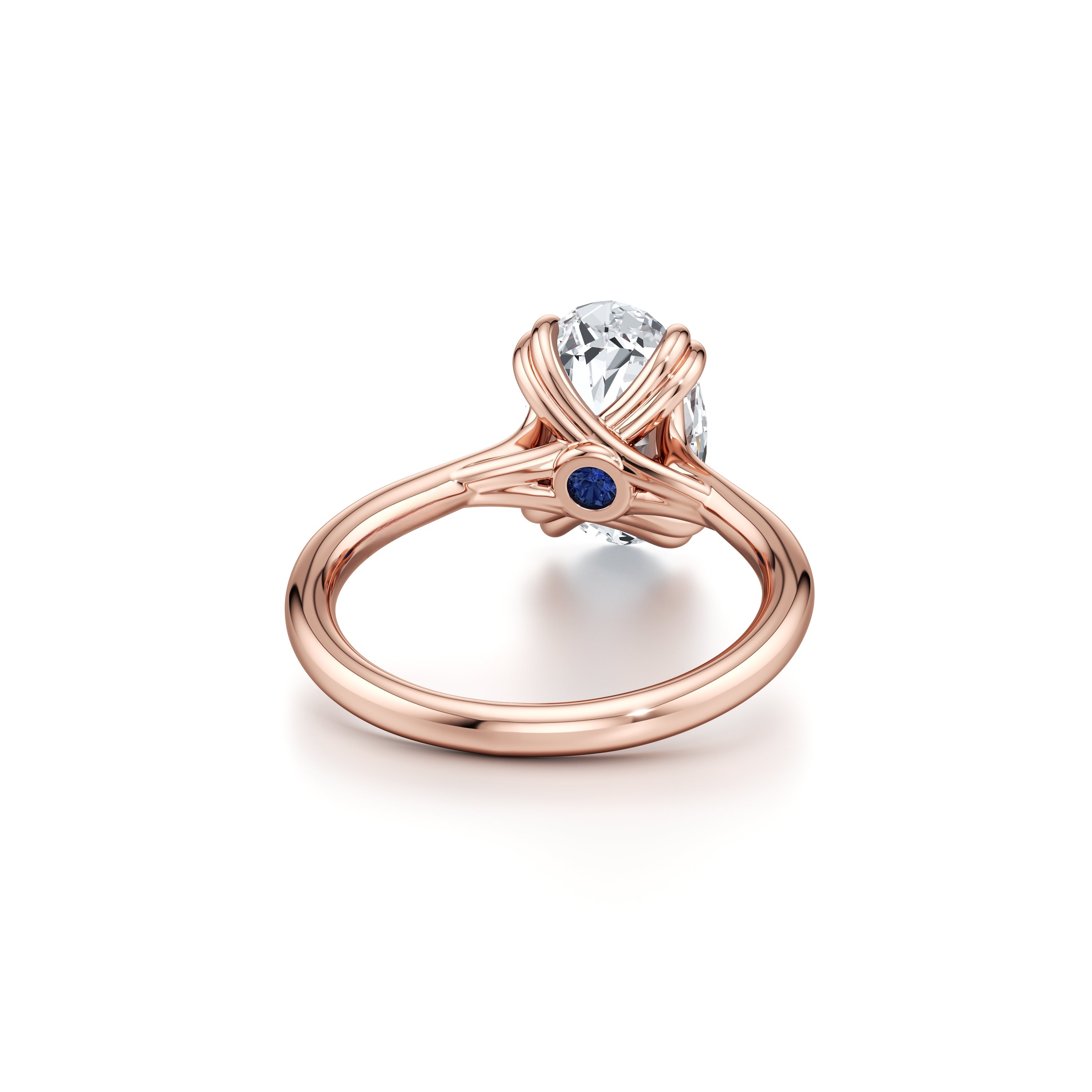 RussellS Oval Solitaire Diamond Engagement Ring