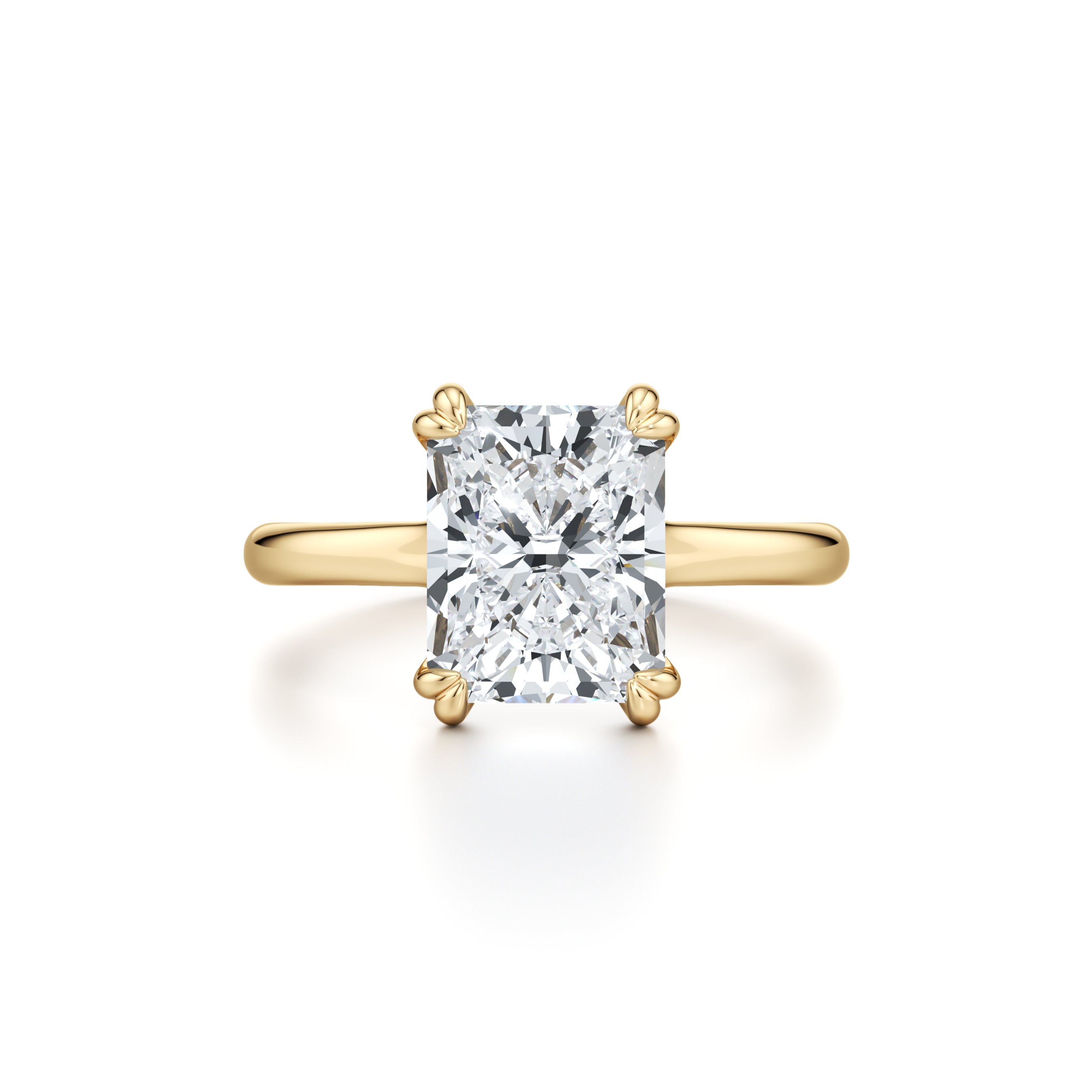 RussellS Radiant Solitaire Diamond Engagement Ring