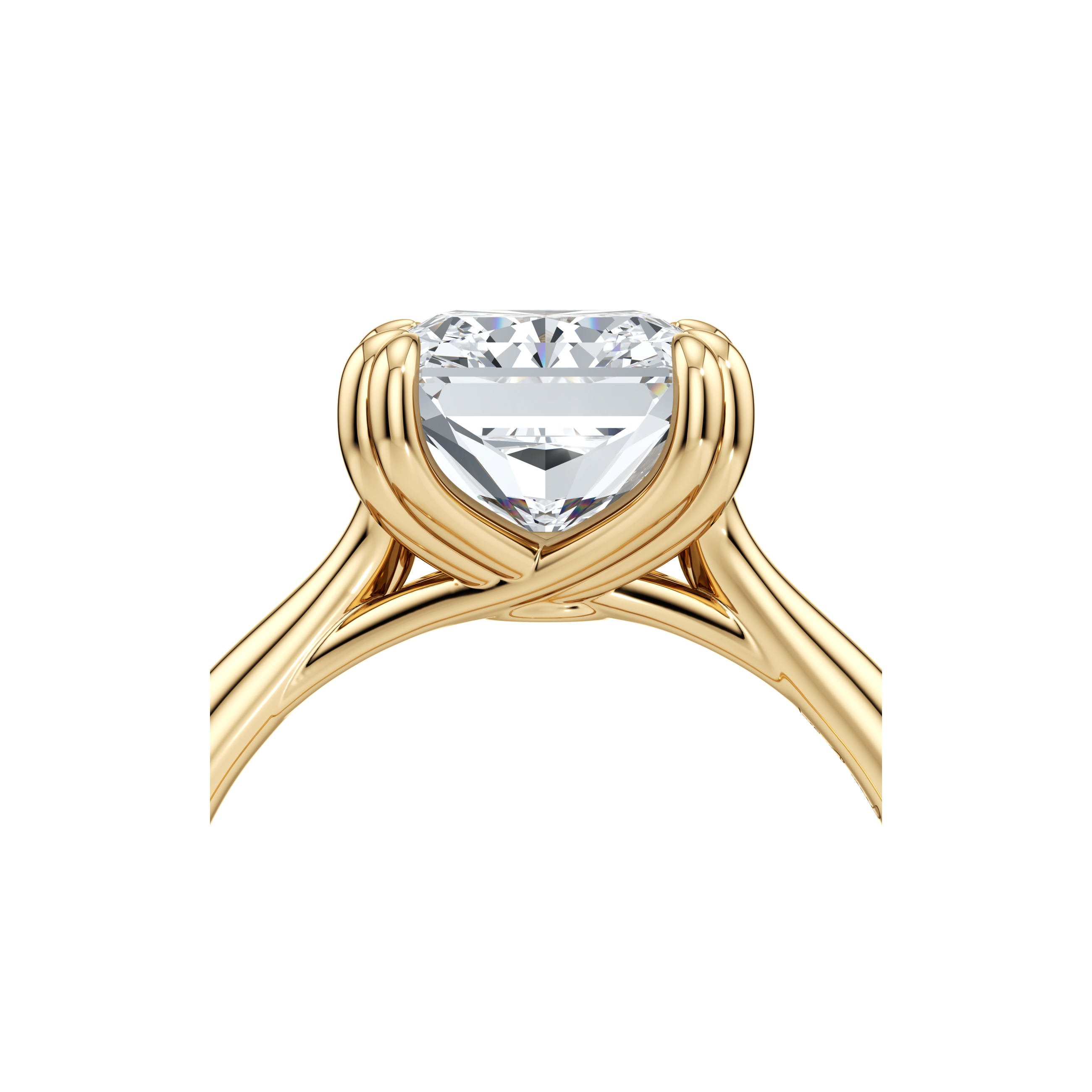 RussellS Radiant Solitaire Diamond Engagement Ring