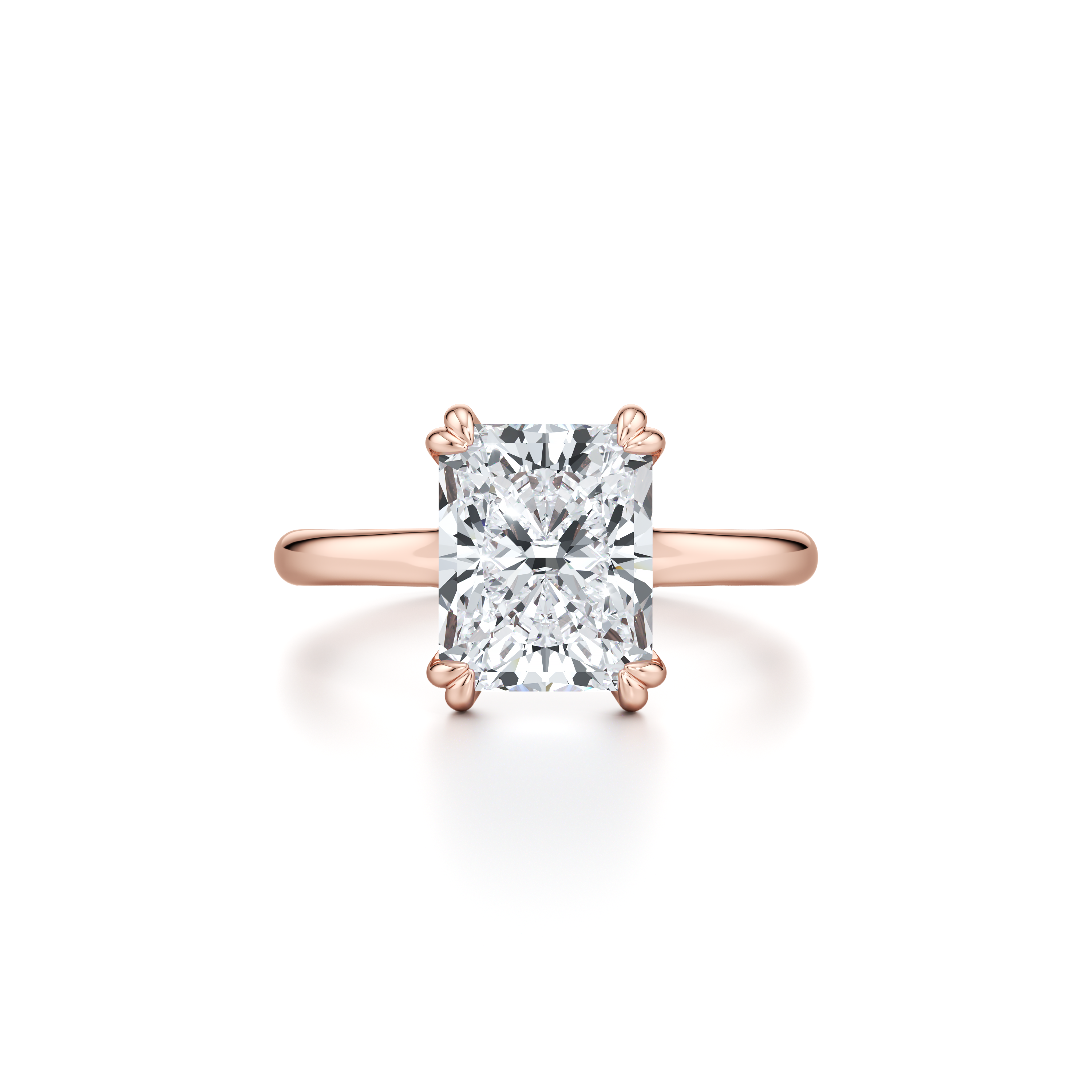 RussellS Radiant Solitaire Diamond Engagement Ring