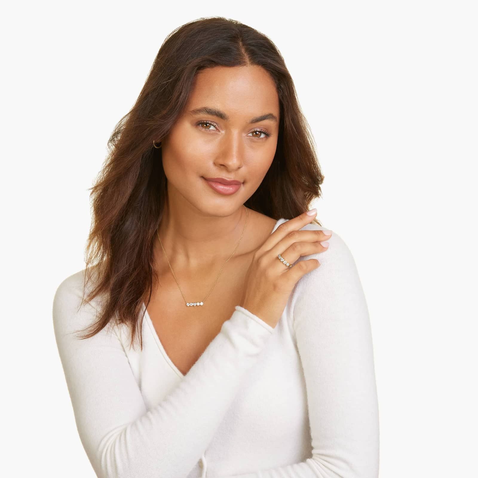 Bezels Lab Grown Round, Asscher, & Heart Diamond Ring