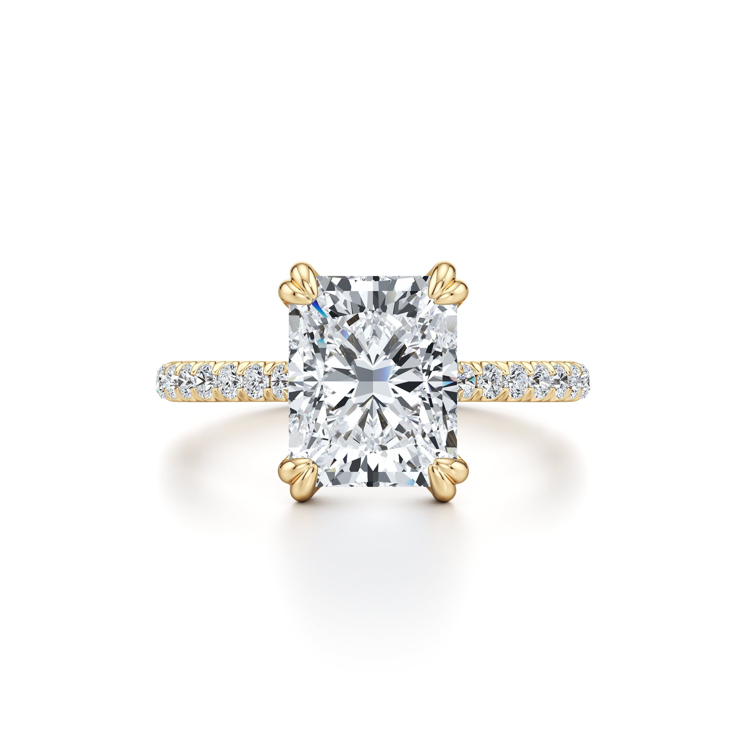 Ellen Radiant Solitaire Lab Diamond Engagement Ring