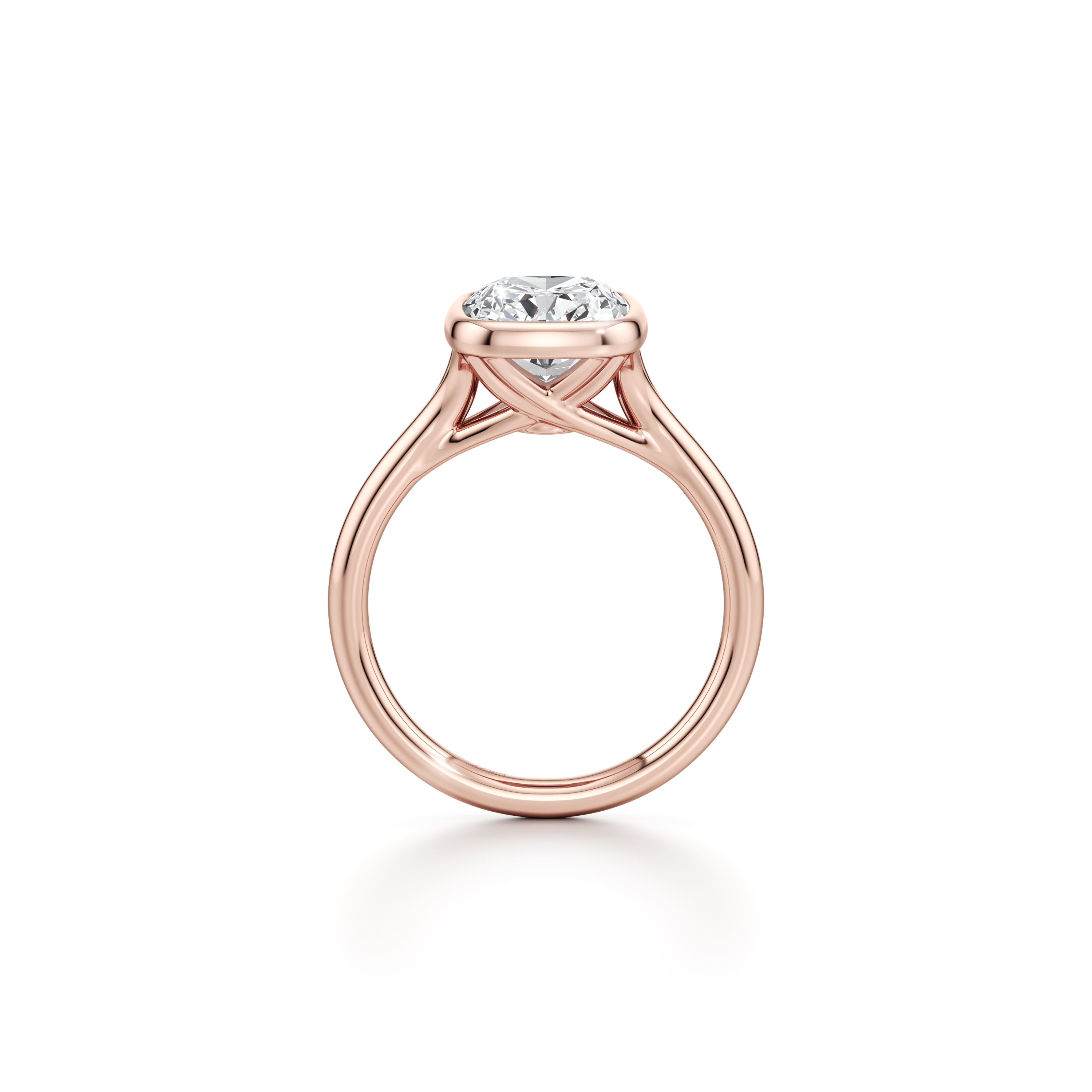 Ellen Cushion Bezel Solitaire Lab Diamond Engagement Ring