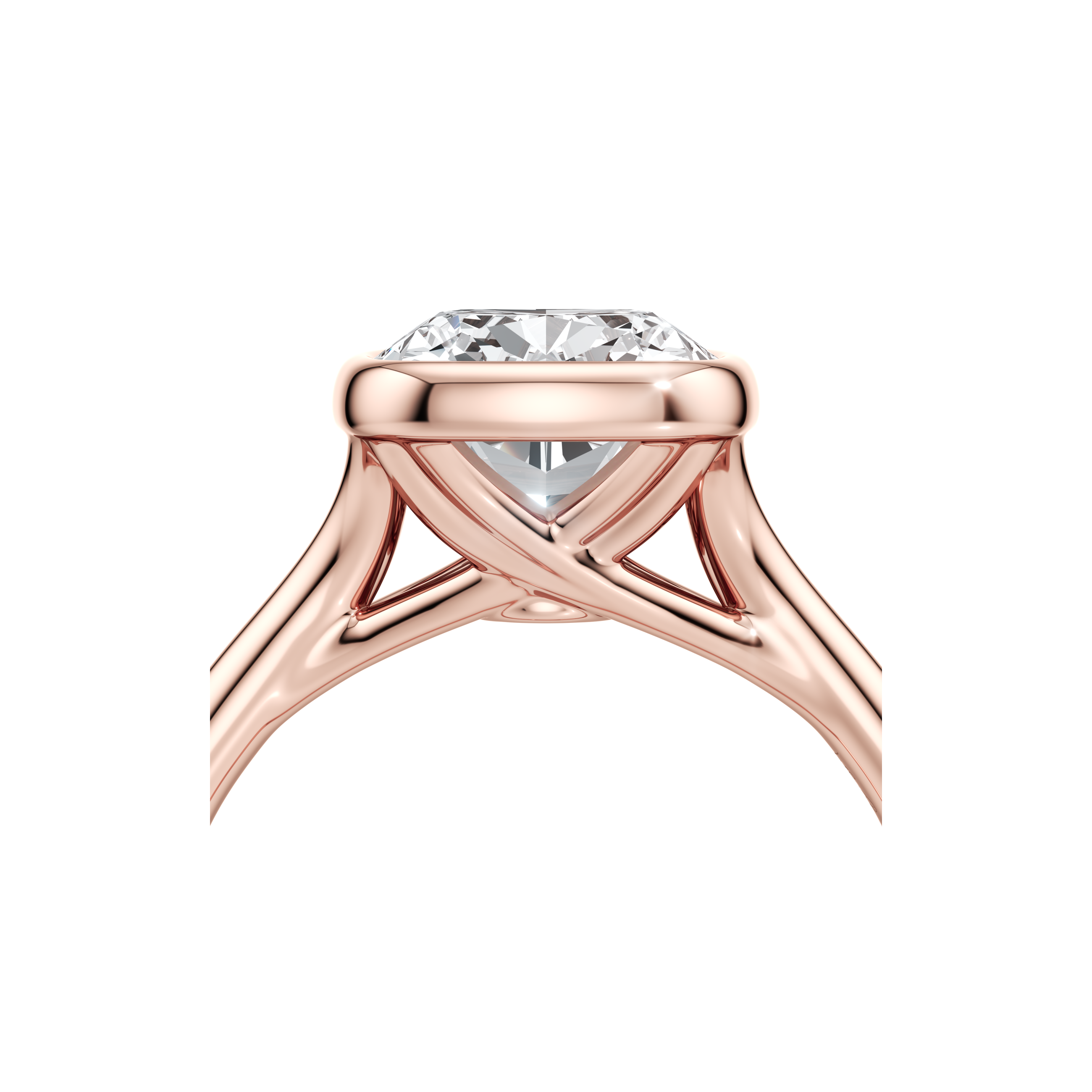 Ellen Cushion Bezel Solitaire Lab Diamond Engagement Ring