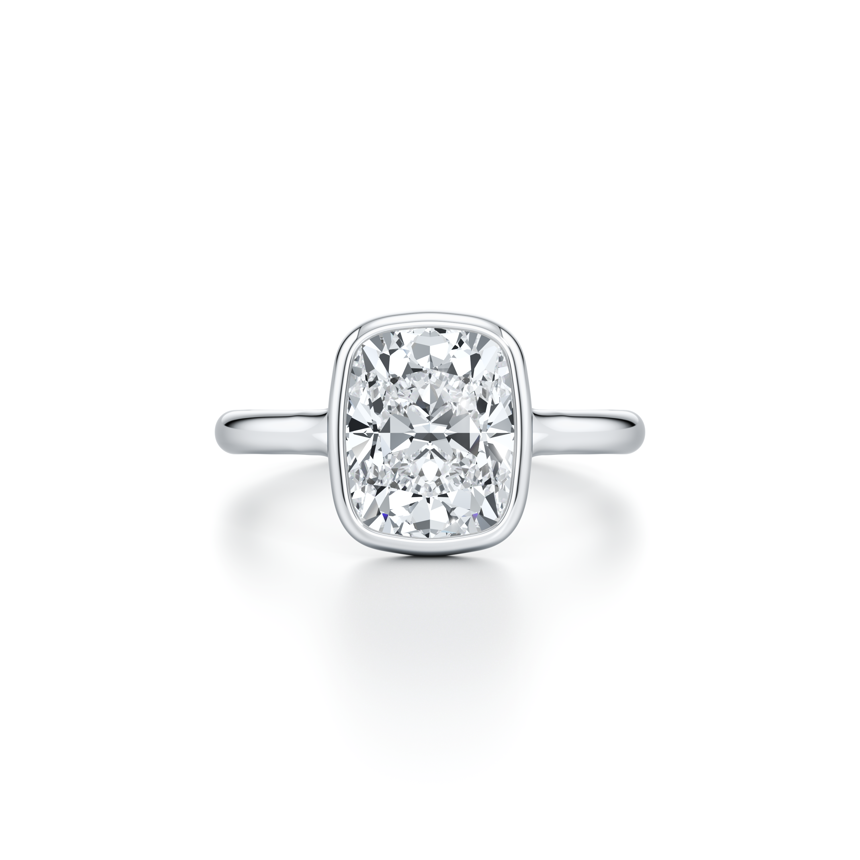 Ellen Cushion Bezel Solitaire Lab Diamond Engagement Ring