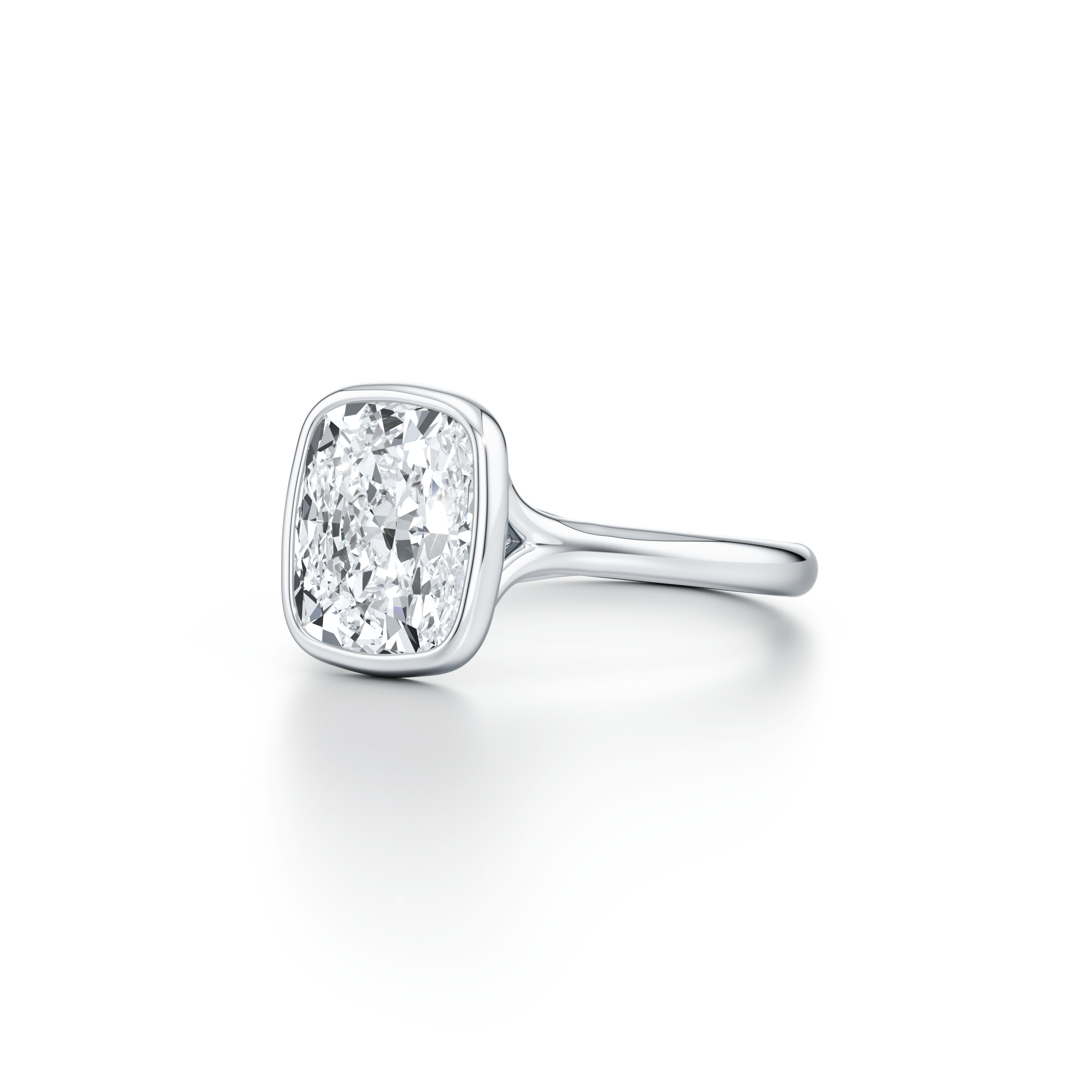 Ellen Cushion Bezel Solitaire Lab Diamond Engagement Ring