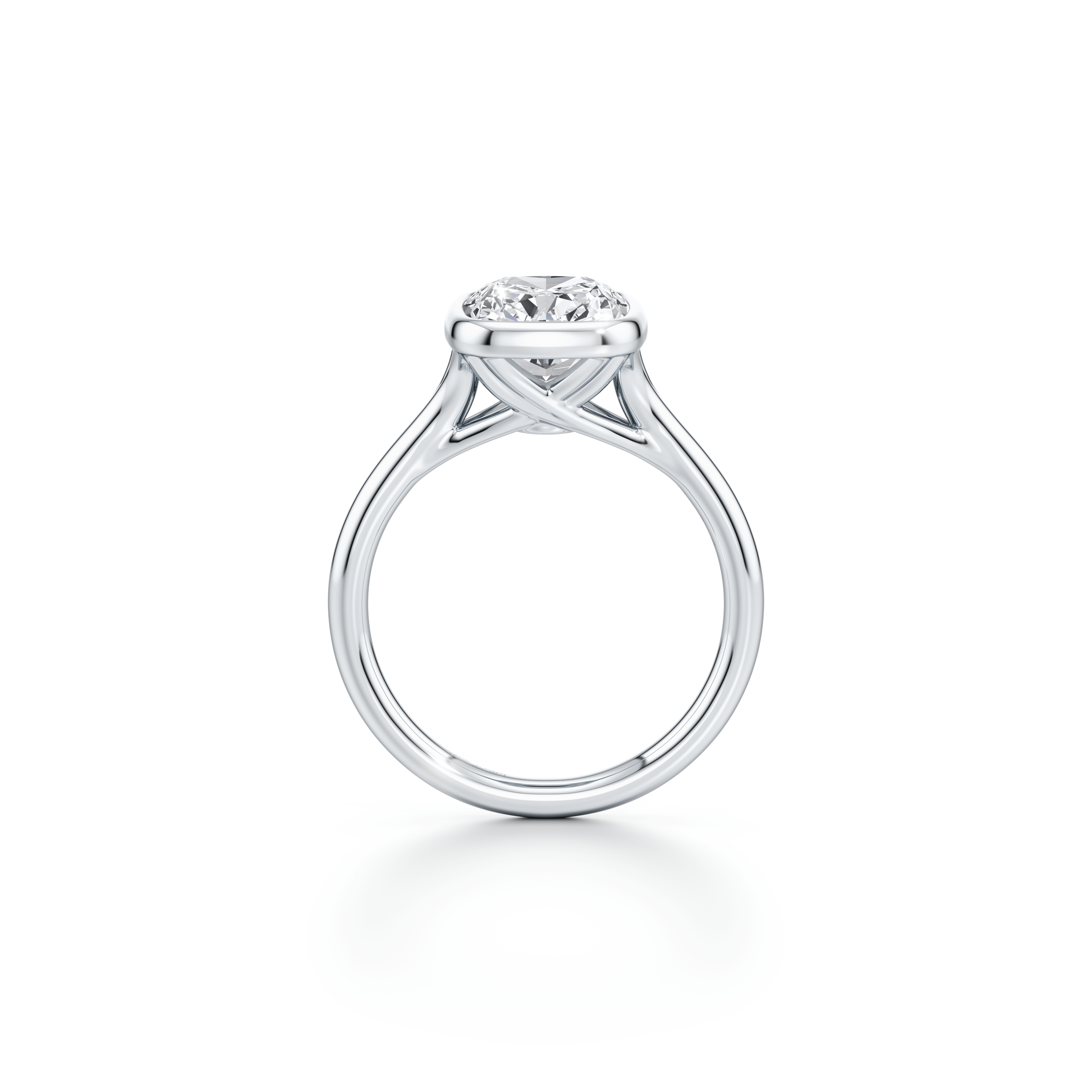 Ellen Cushion Bezel Solitaire Lab Diamond Engagement Ring