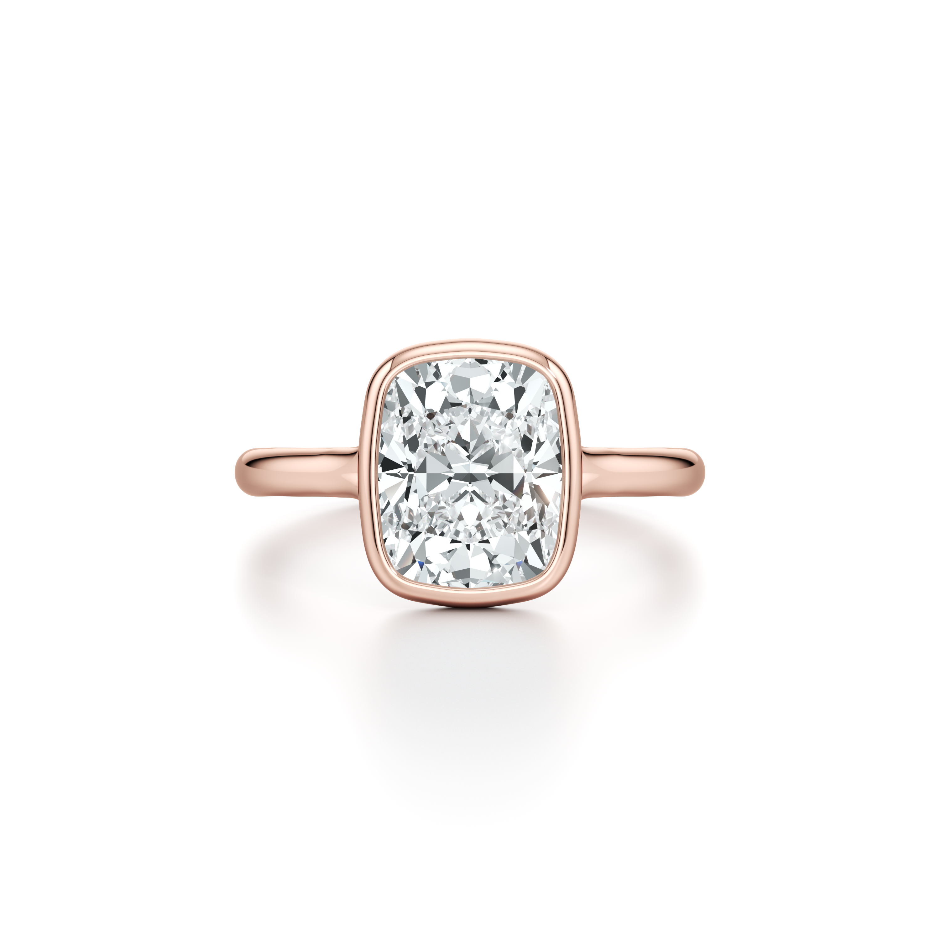 Ellen Cushion Bezel Solitaire Lab Diamond Engagement Ring