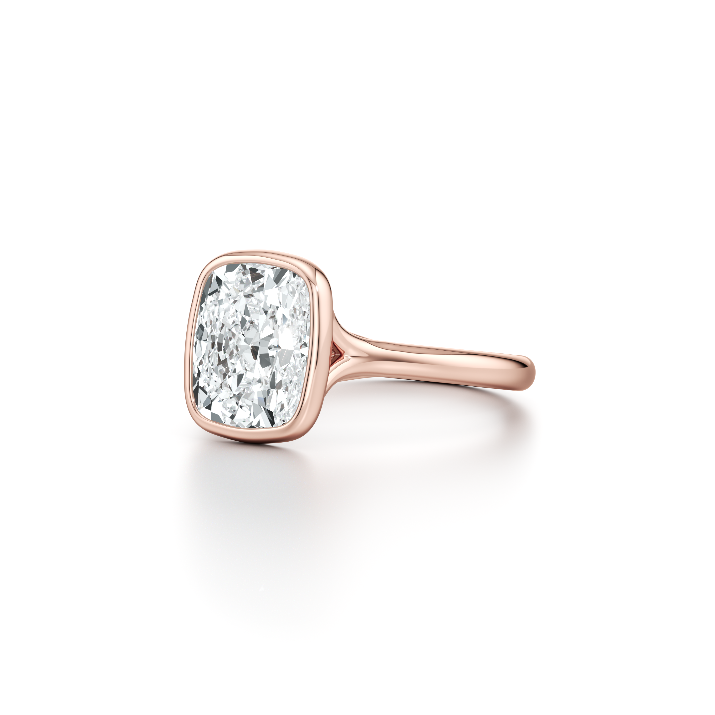 Ellen Cushion Bezel Solitaire Lab Diamond Engagement Ring