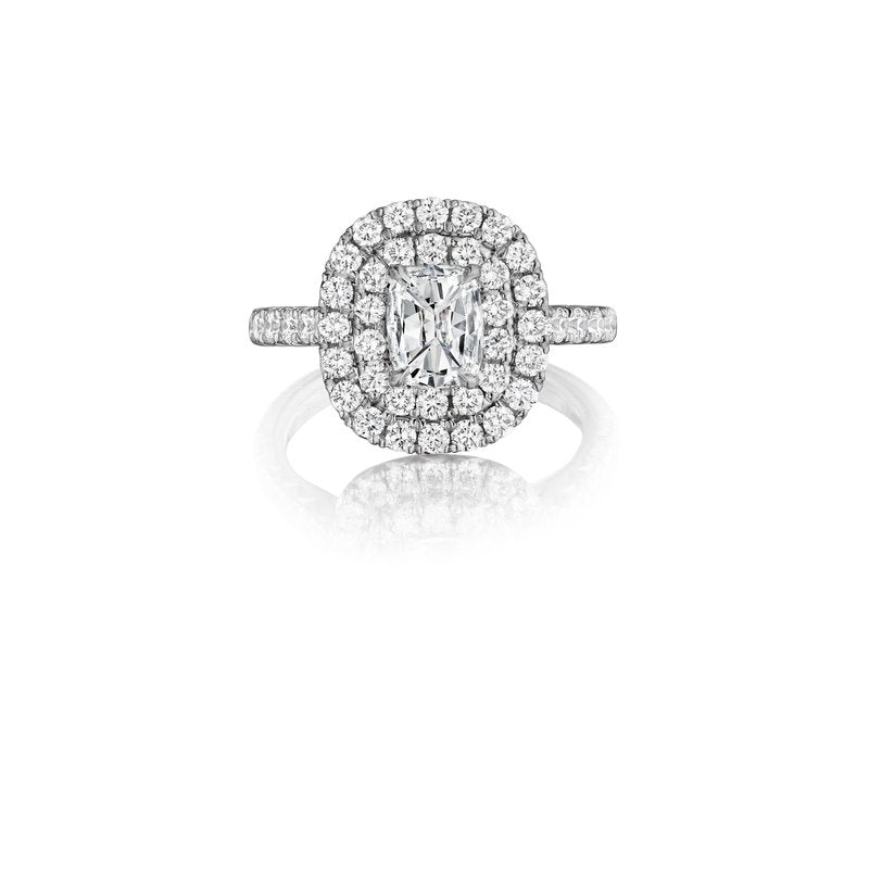 Double Halo Engagement Ring