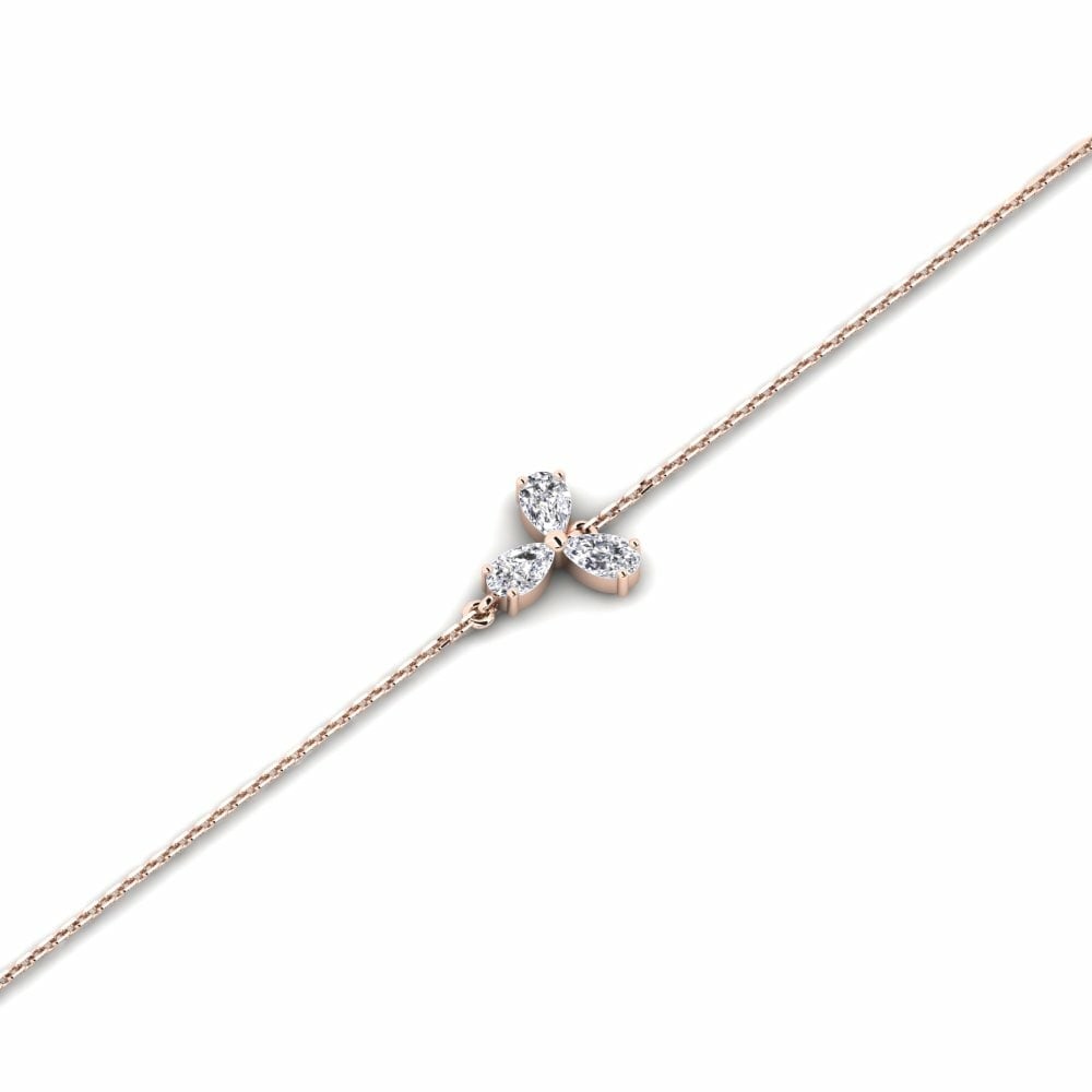 Pear Flower Diamond Bracelet