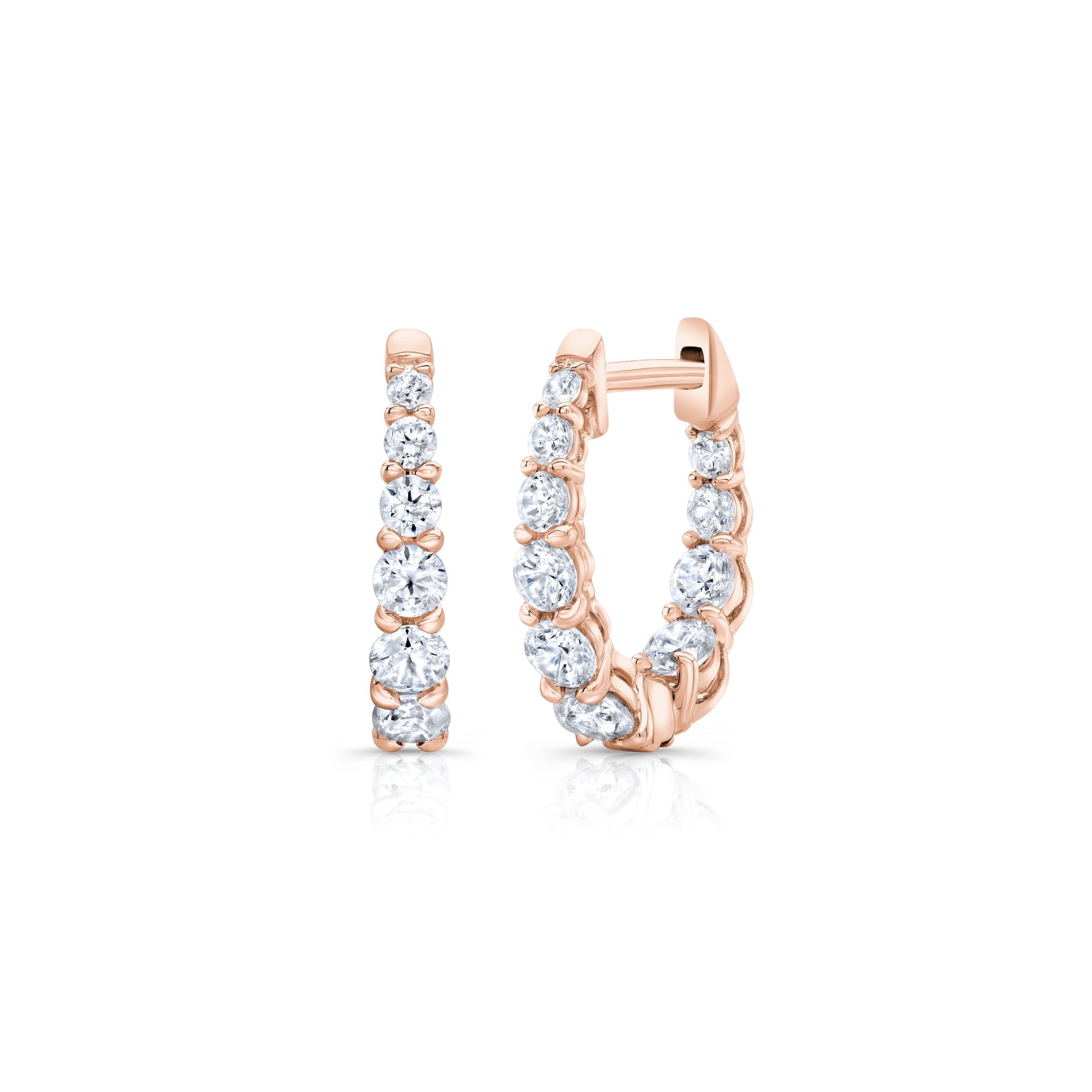14k Diamond Spiked Star Hoop Charm