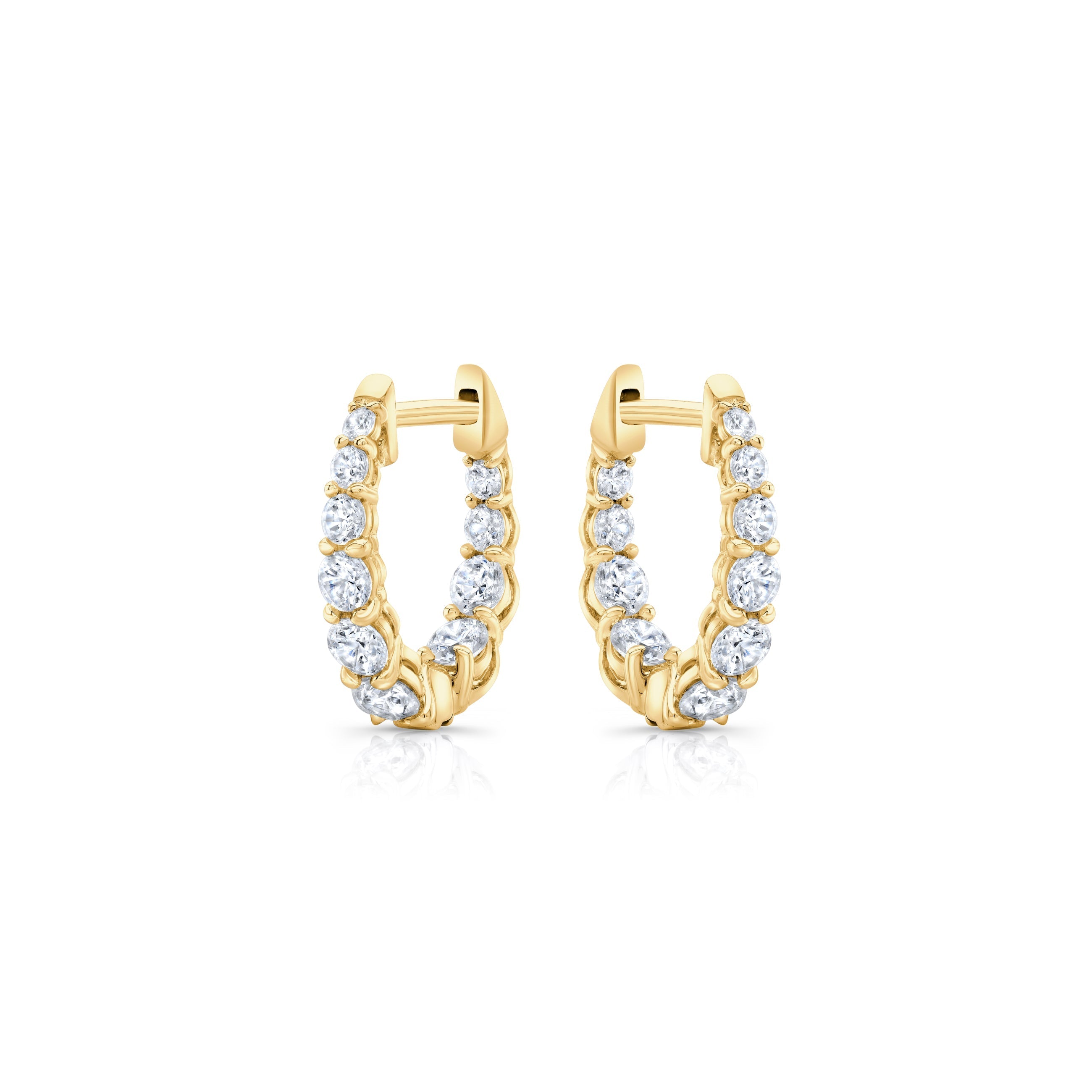 14k Diamond Spiked Star Hoop Charm