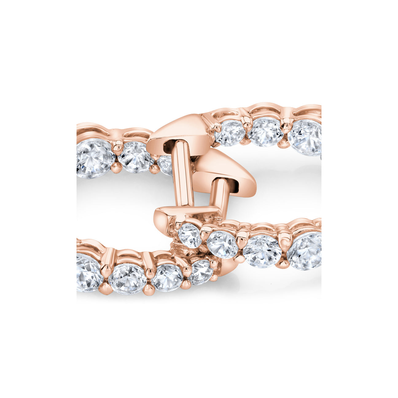 14k Diamond Spiked Star Hoop Charm