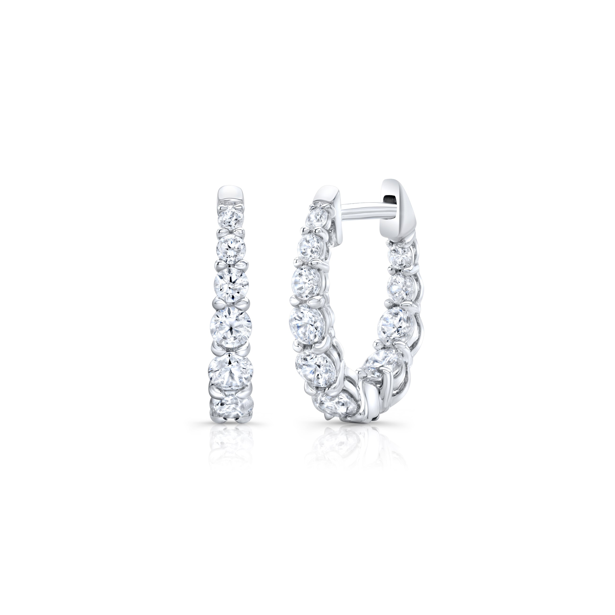 14k Diamond Spiked Star Hoop Charm