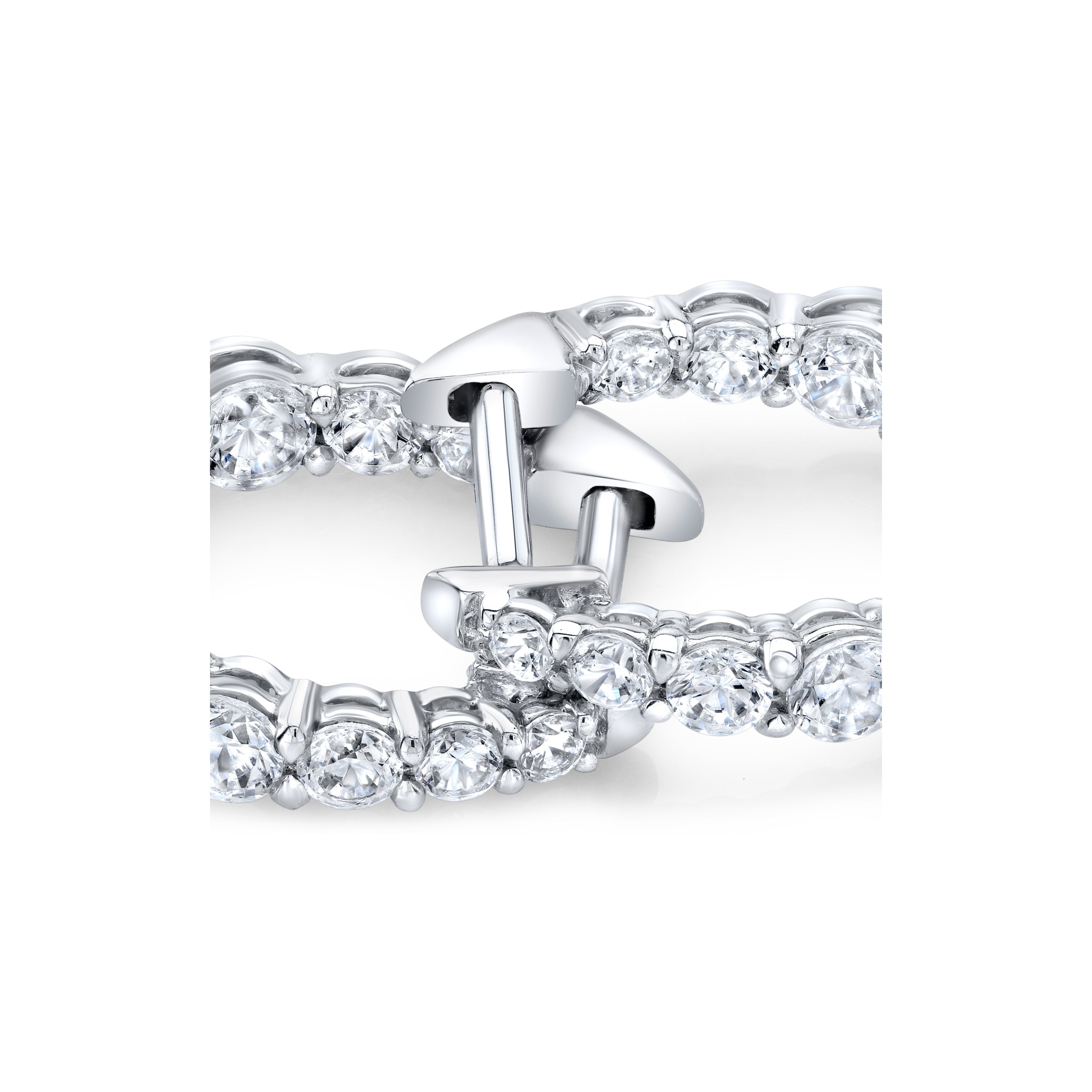 14k Diamond Spiked Star Hoop Charm