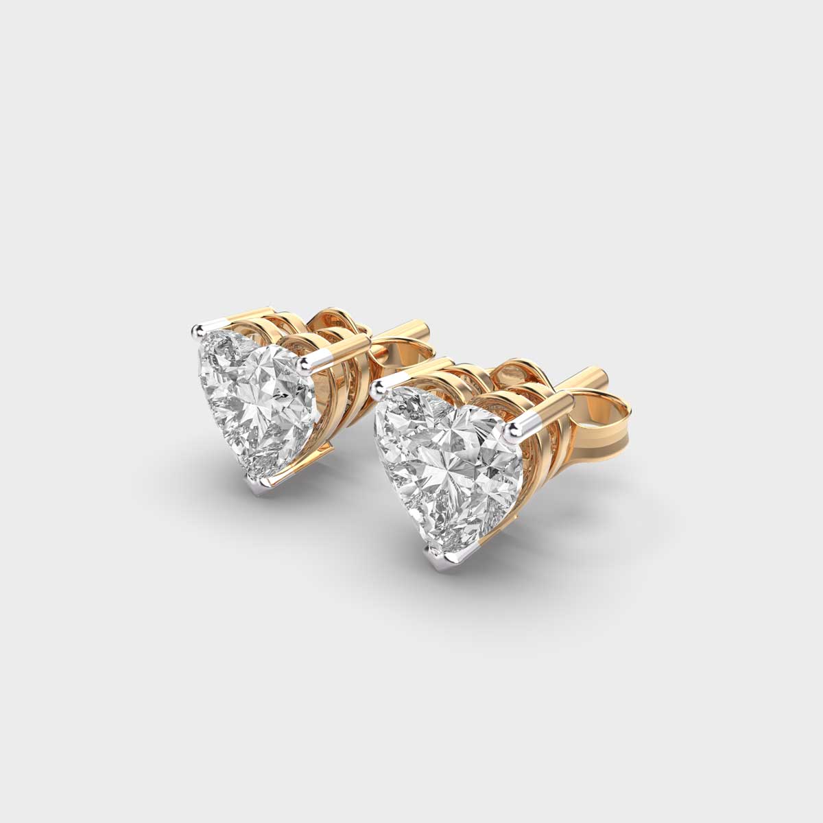 14k Mini Illusion Setting Baguette Studs
