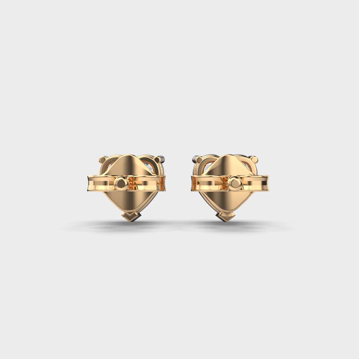 14k Mini Illusion Setting Baguette Studs