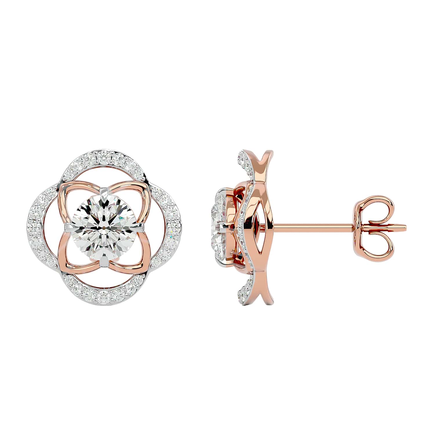 Blossom Diamond Stud Earrings