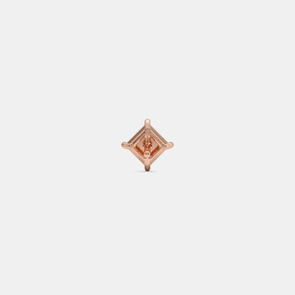 14k Gold Mini Trio Diamond Stud Earrings