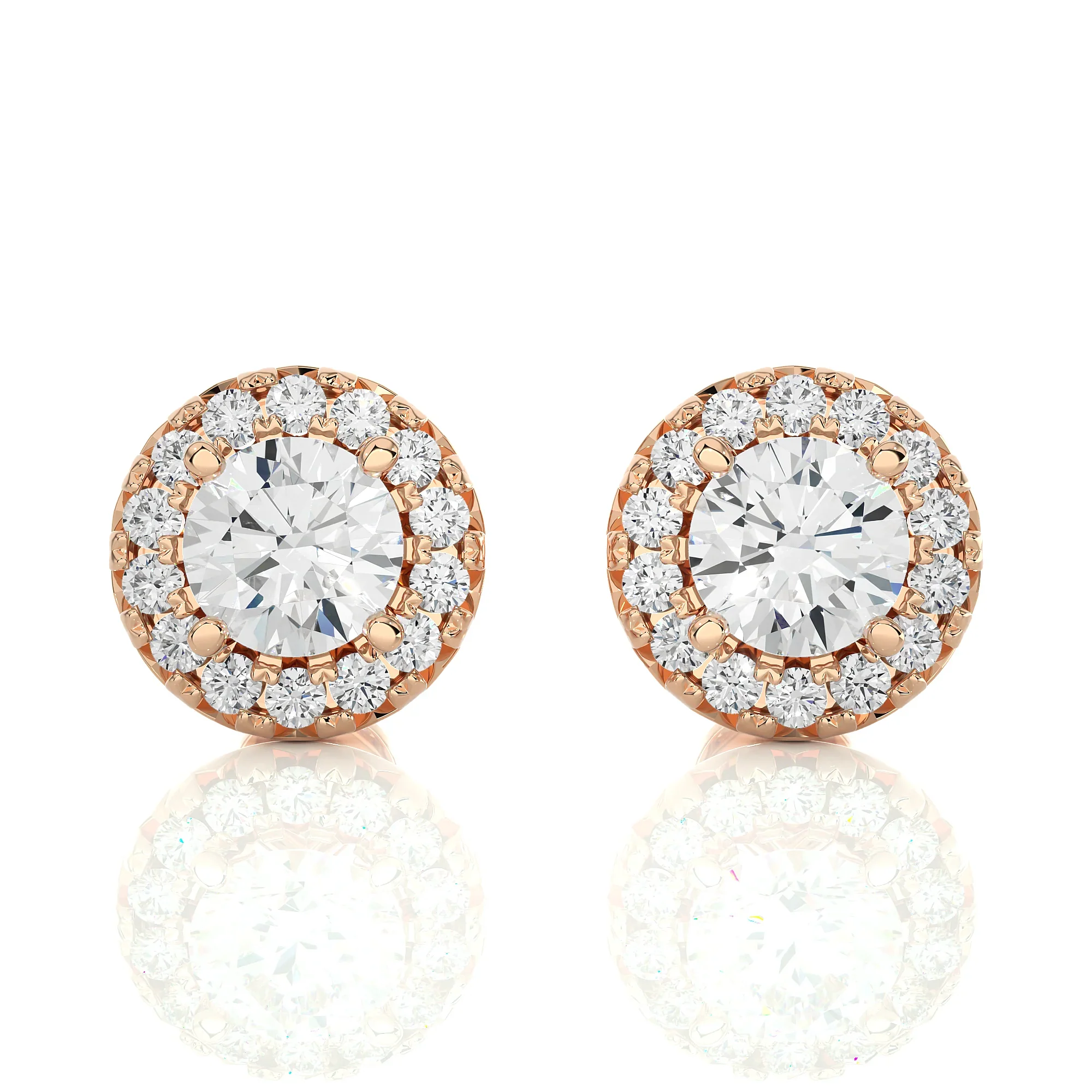 14k Gold Starburst Diamond Earrings