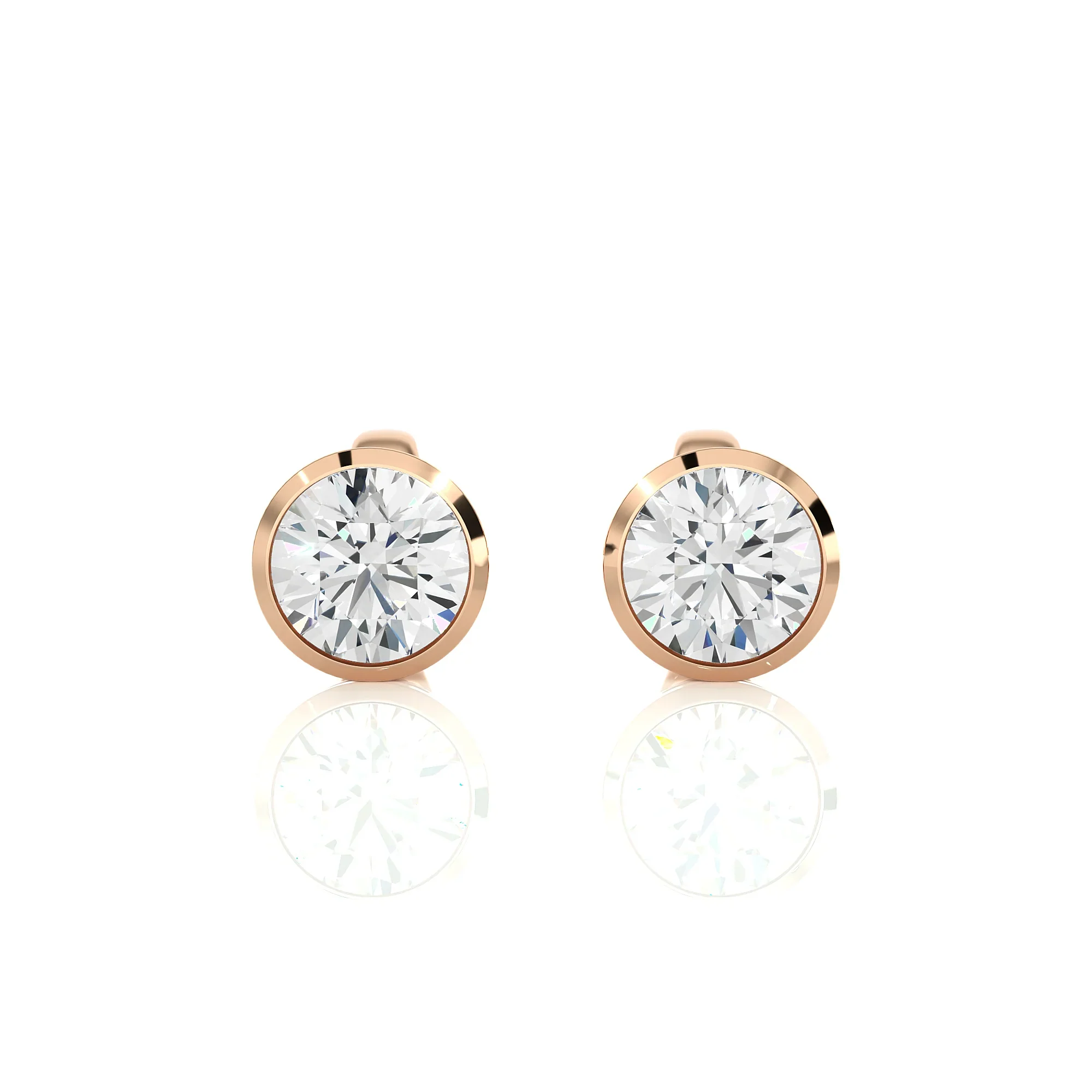 14k Mini Marquise Diamond Studs