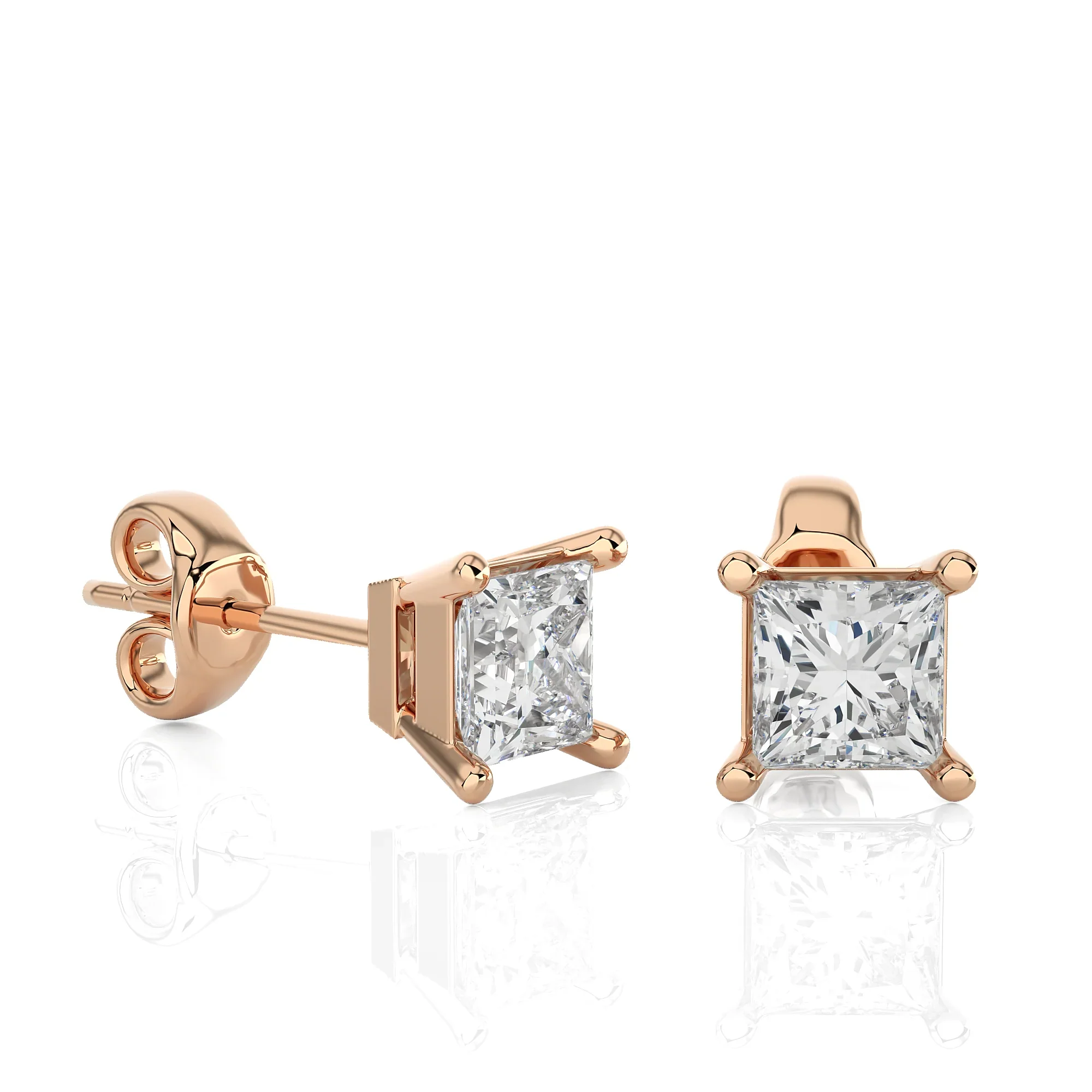14k  Diamond Clover Earrings