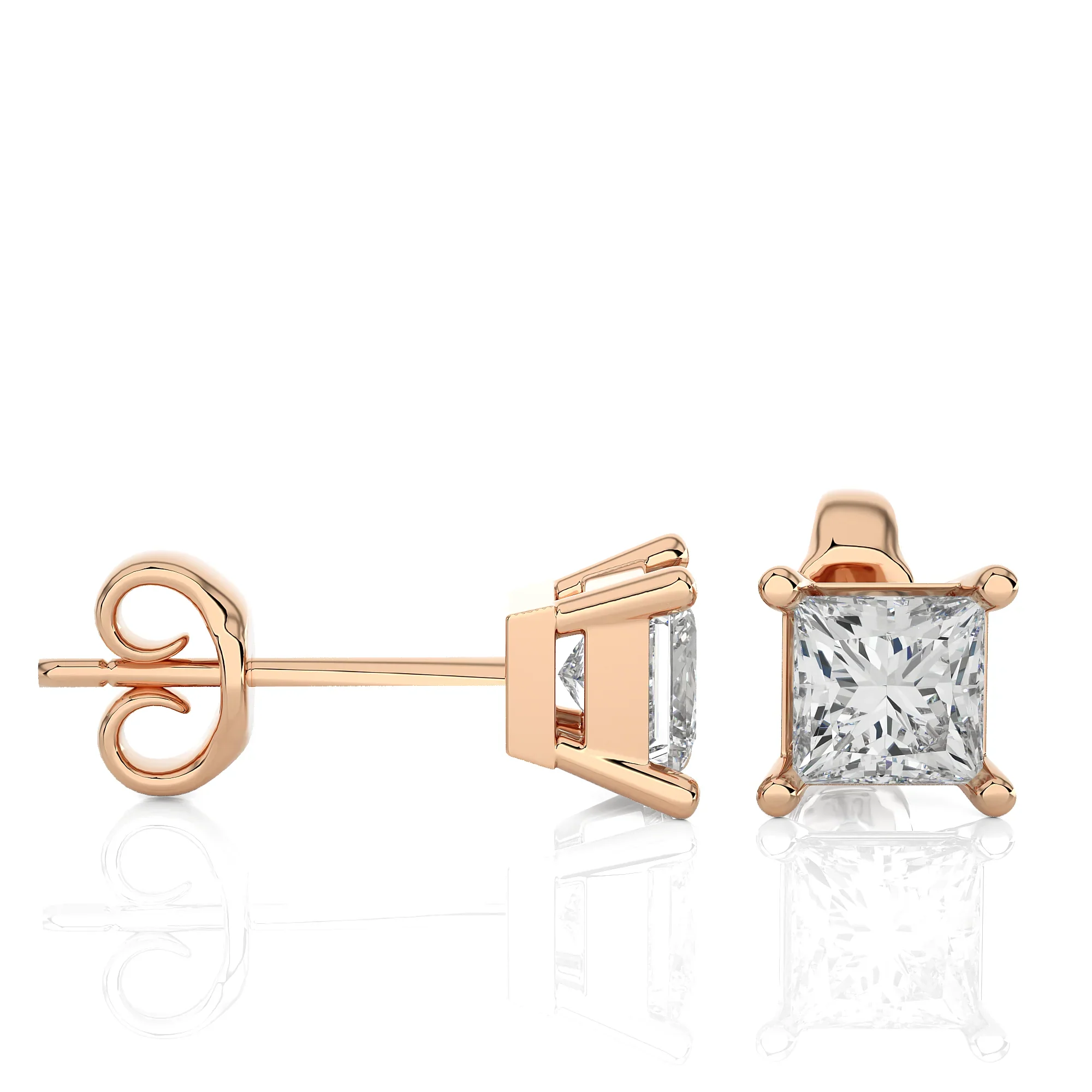 14k  Diamond Clover Earrings