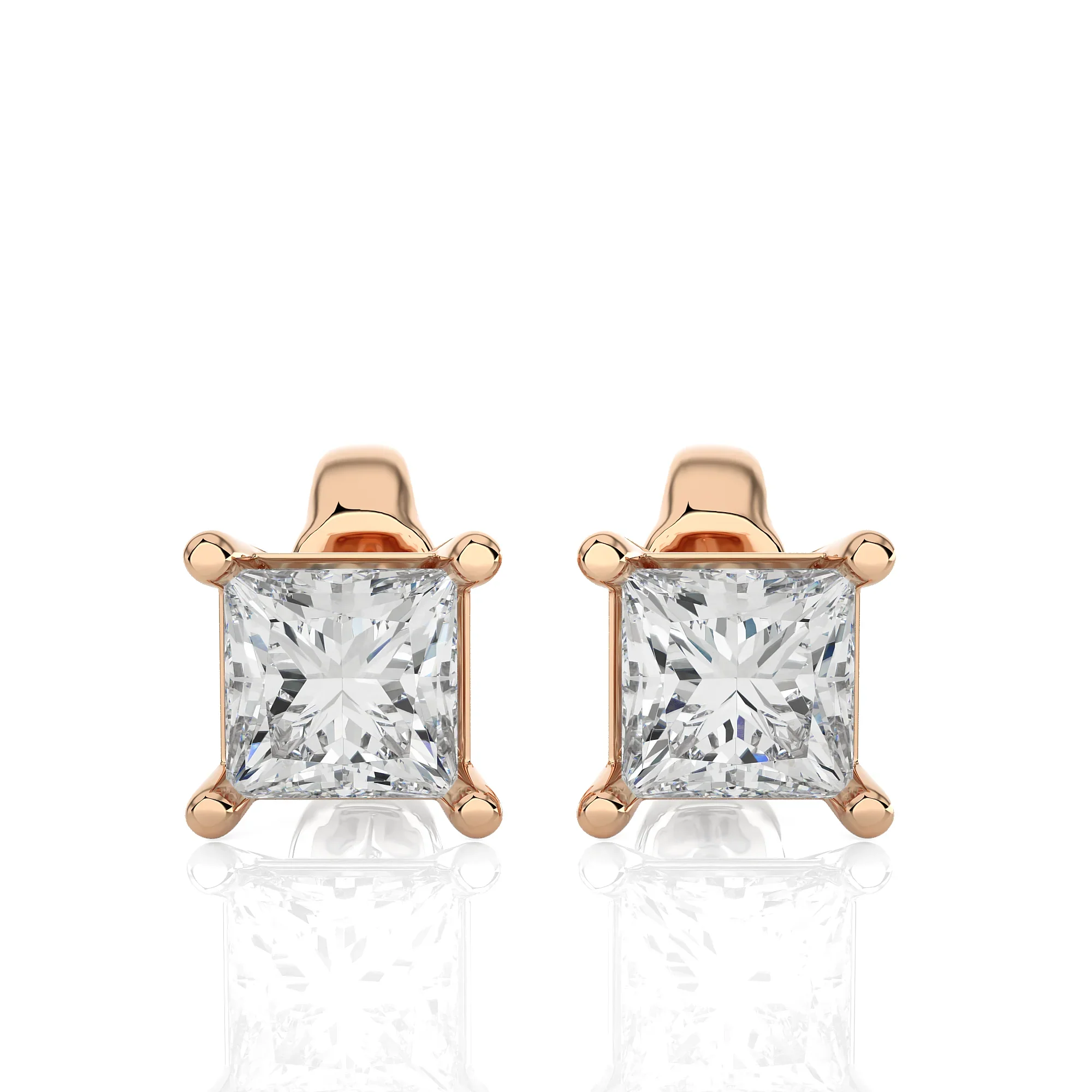 14k  Diamond Clover Earrings