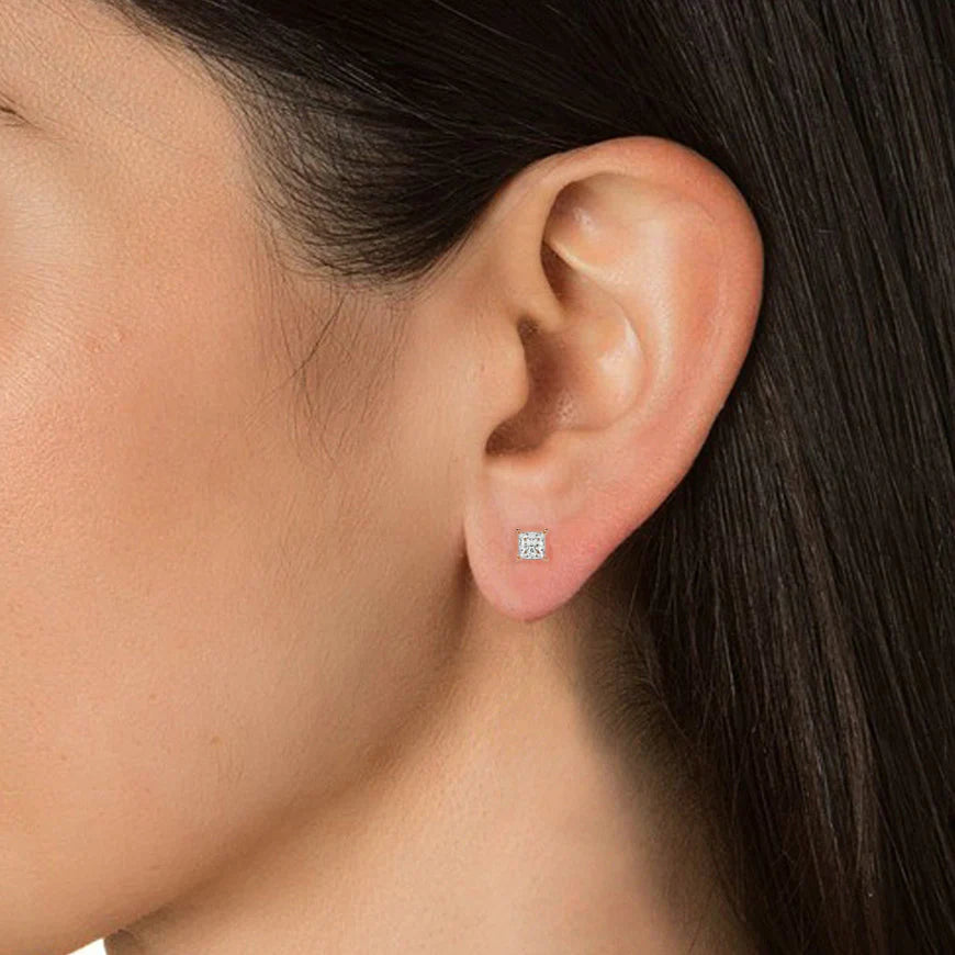 14k  Diamond Clover Earrings