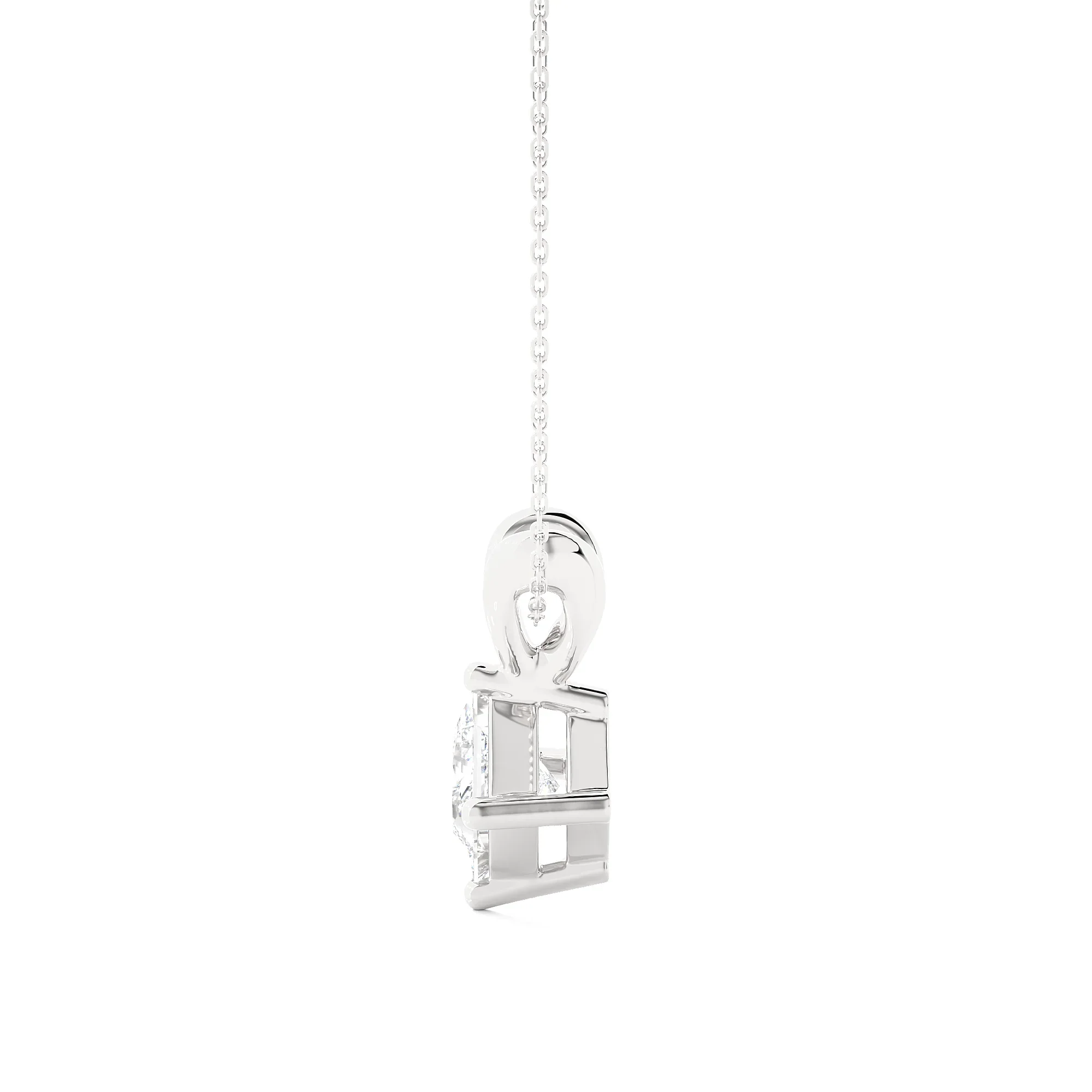 0.50 Carat Princess Cut  Diamond Pendant.