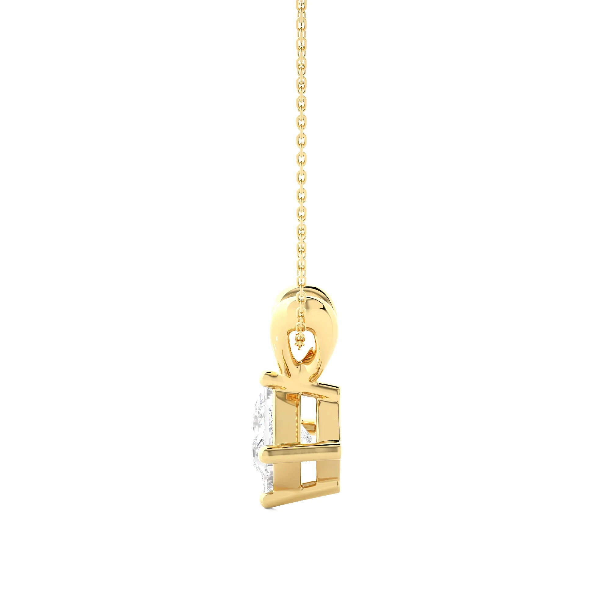 0.50 Carat Princess Cut  Diamond Pendant.