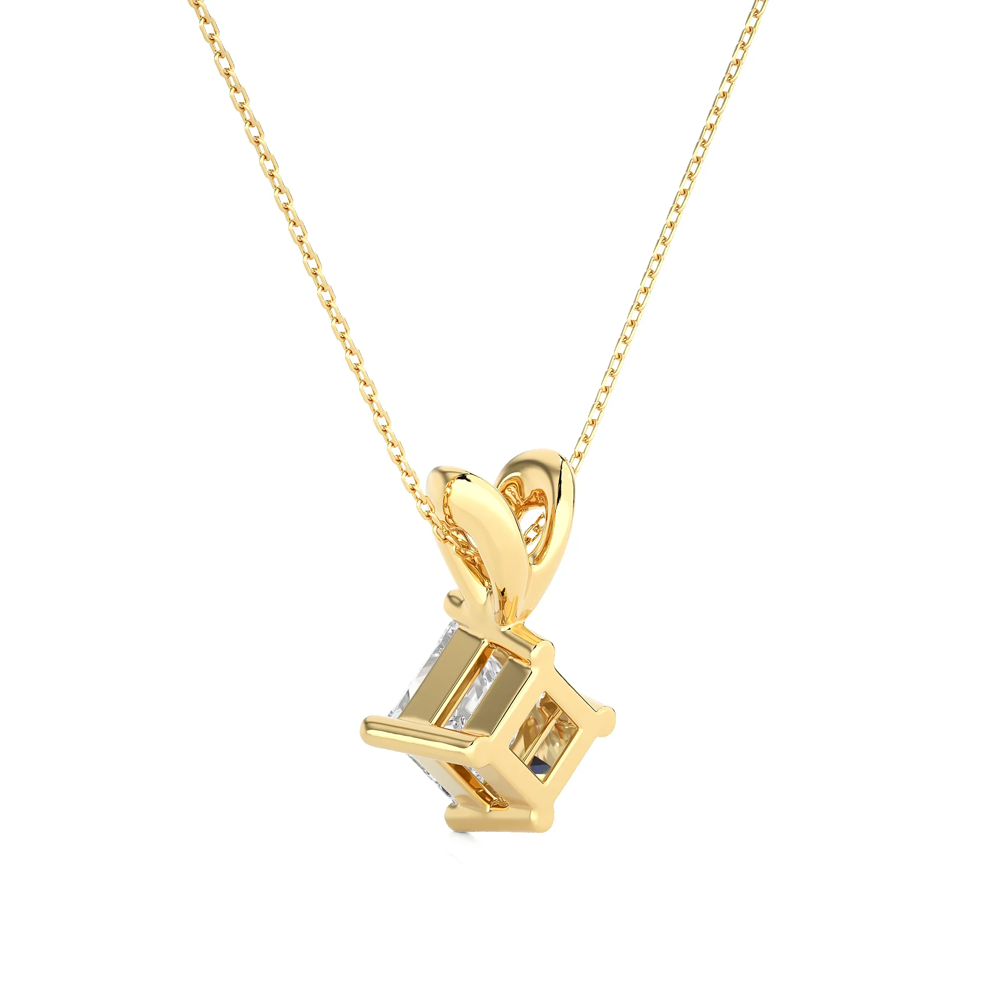 0.50 Carat Princess Cut  Diamond Pendant.