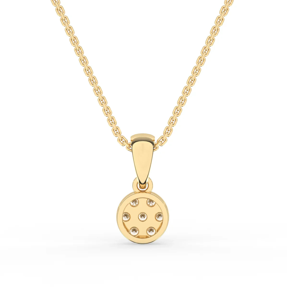 Round Cluster Diamond Pendant