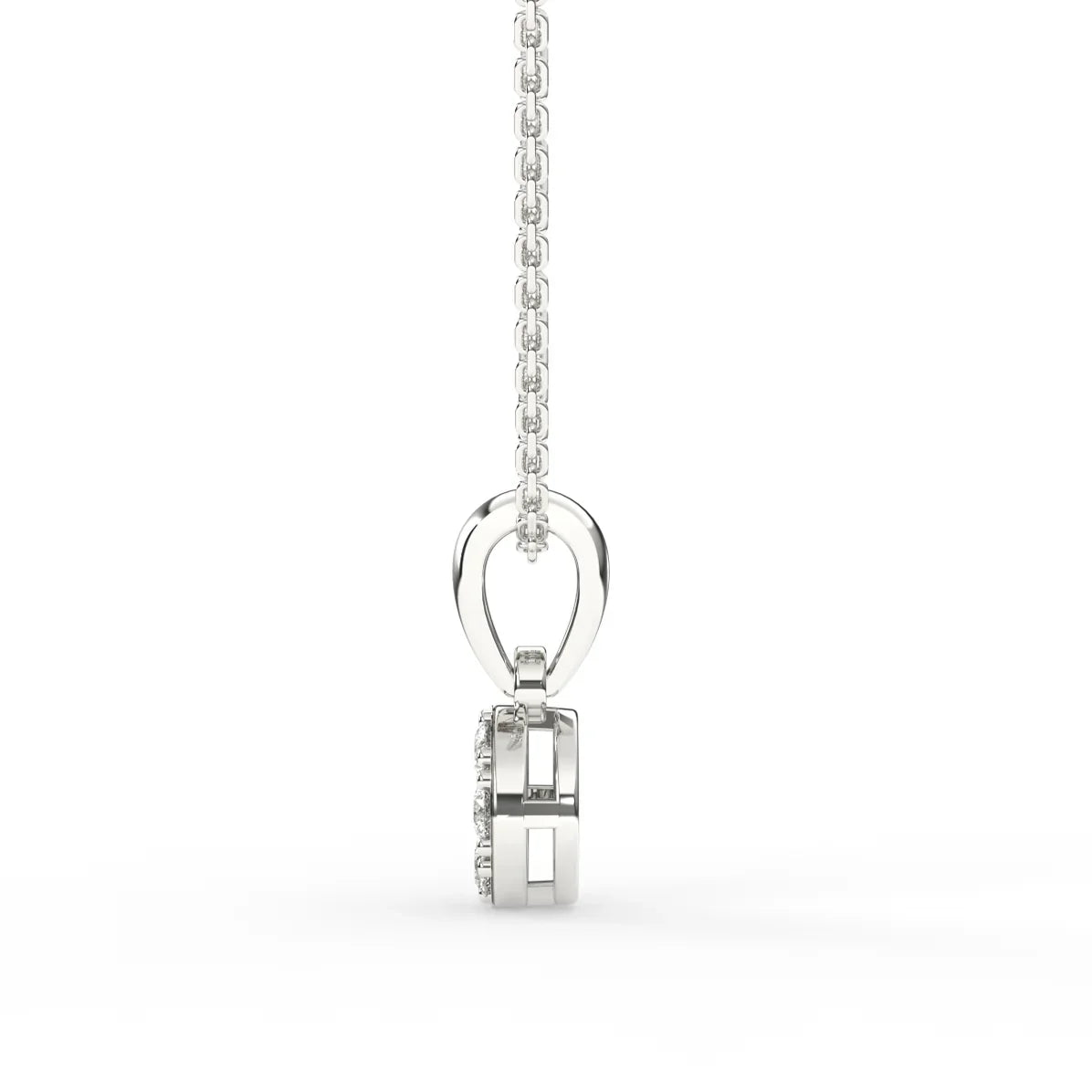 Round Cluster Diamond Pendant